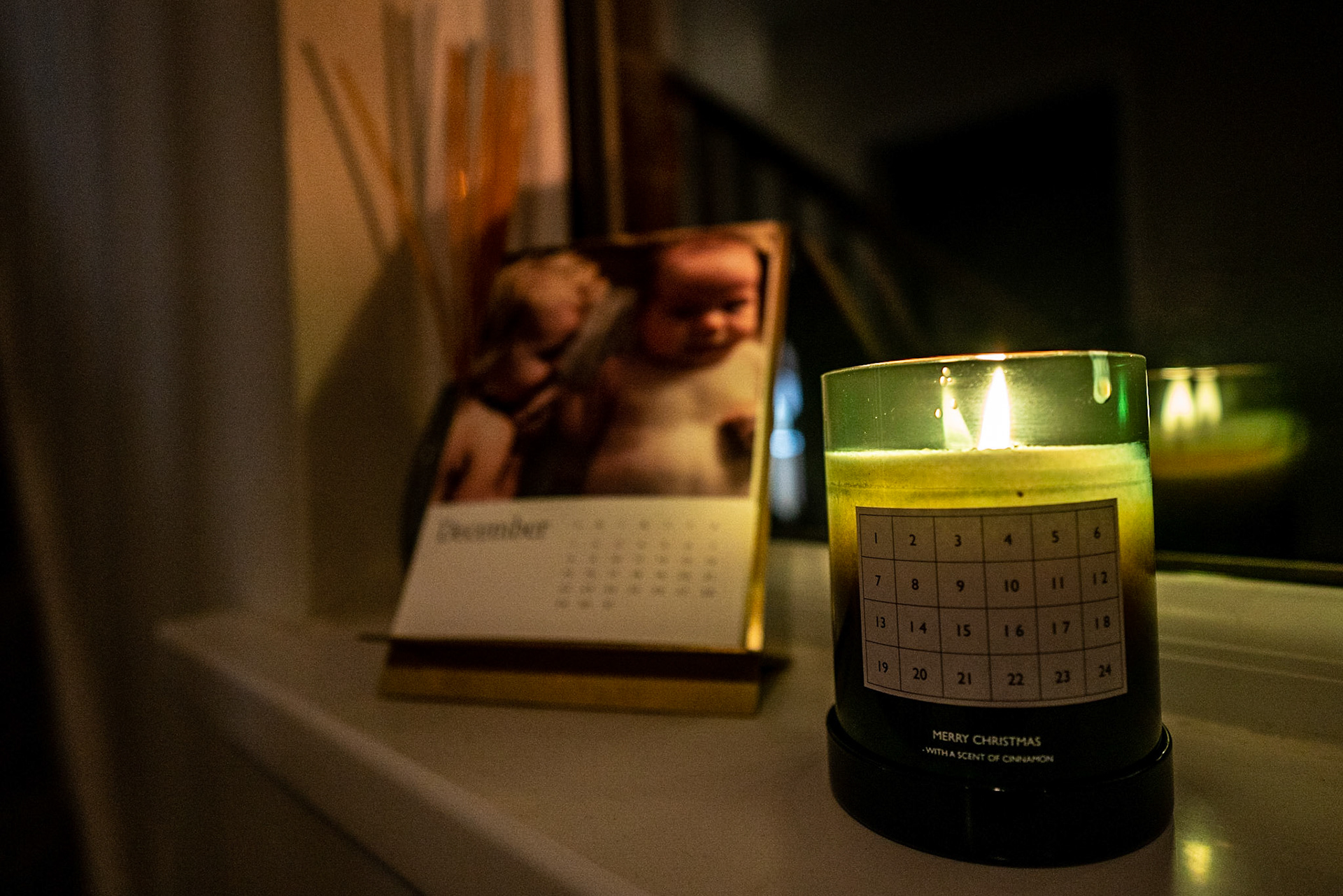 Advent candle lit tonight