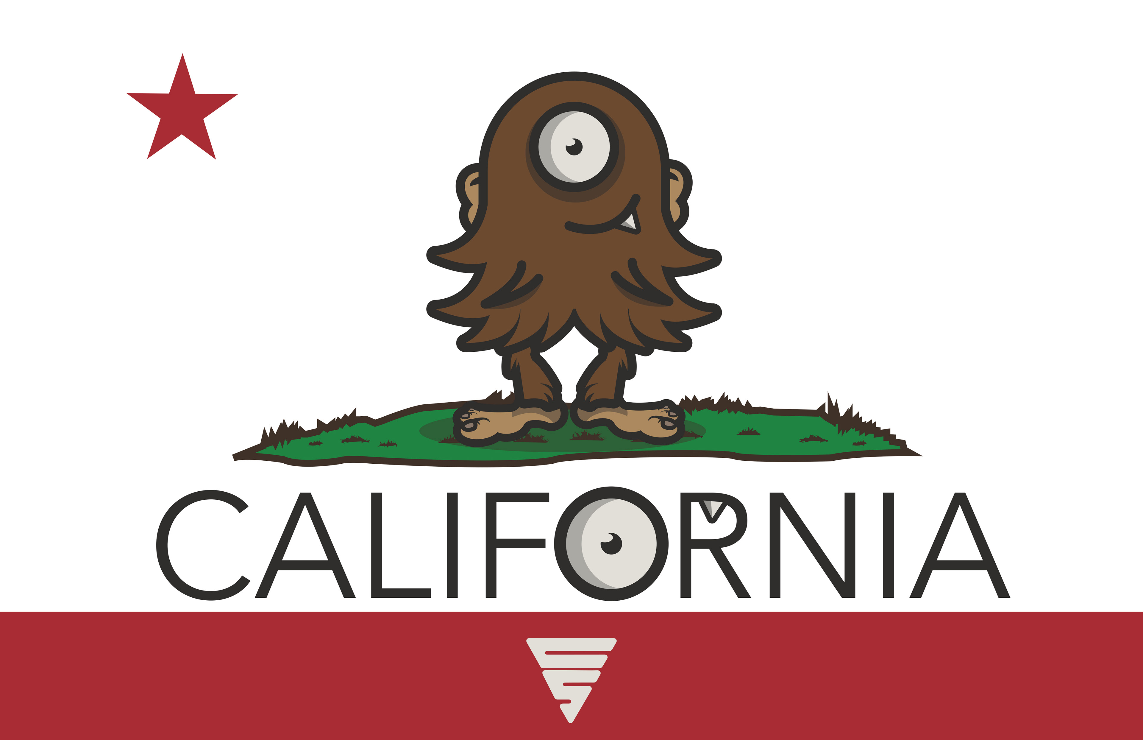 Lil Big Foot California Flag Lil Big Foot California Flag