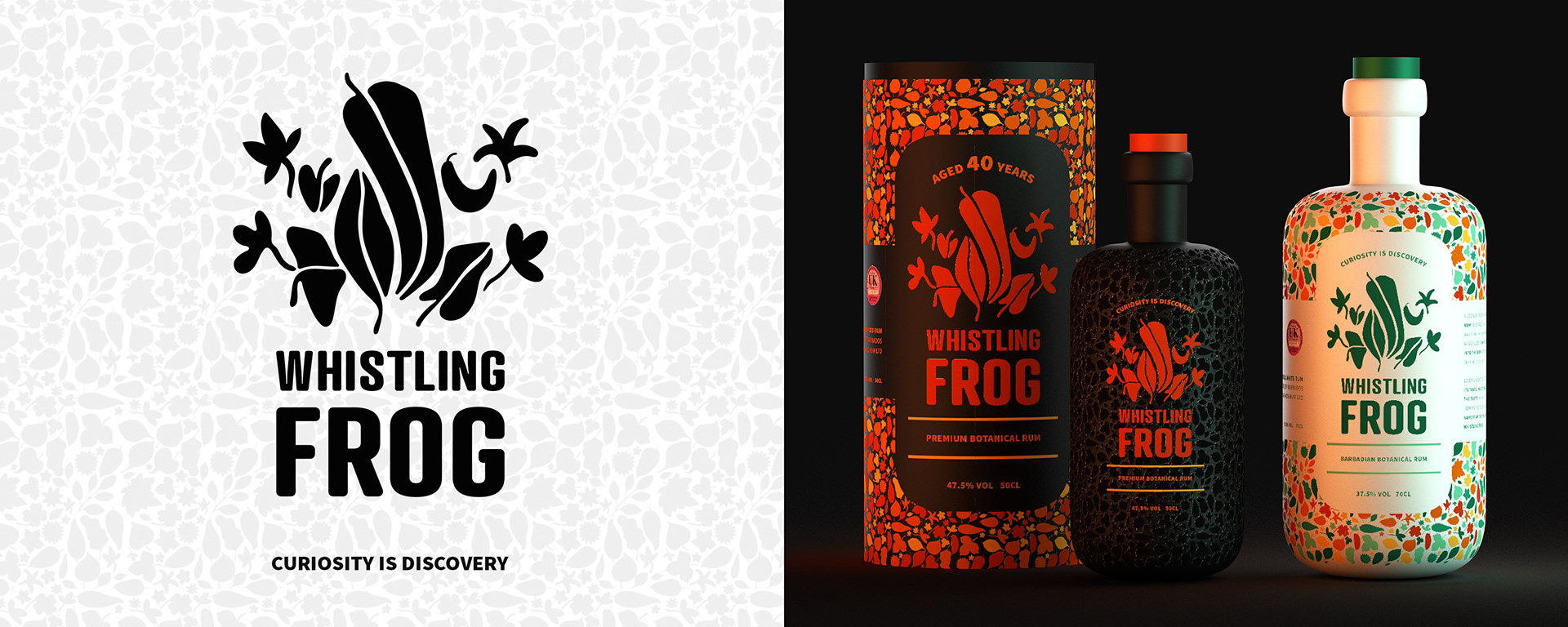 Whistling Frog Logo & Bottles