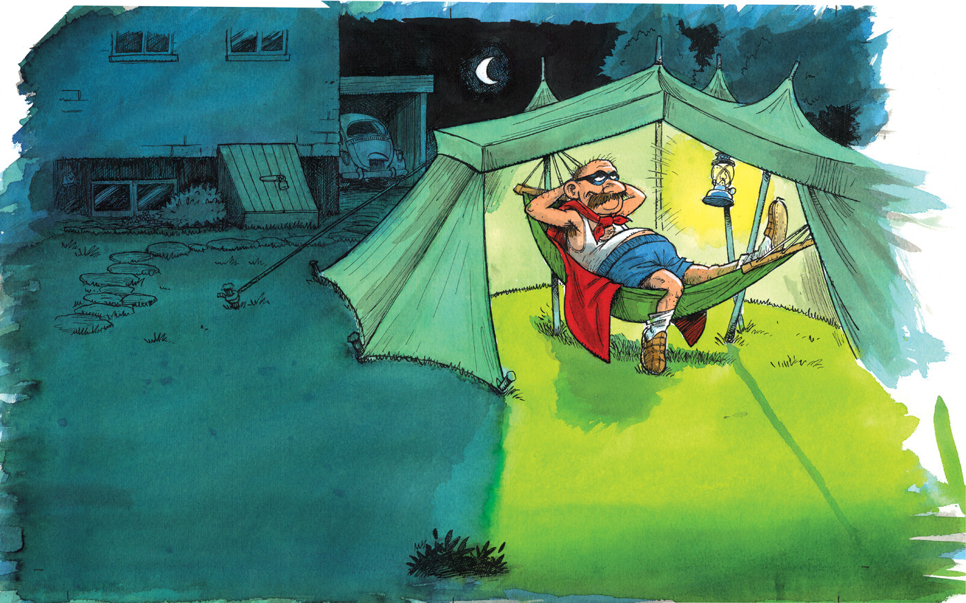 Hr. Skæg, Mr. Beard, illustration, tegning, drawing, børnebøger, books, publishing, bogudgivelser, pen, tusch, ink, water color, Miwer, DR, TV, , Michael Wettendorff