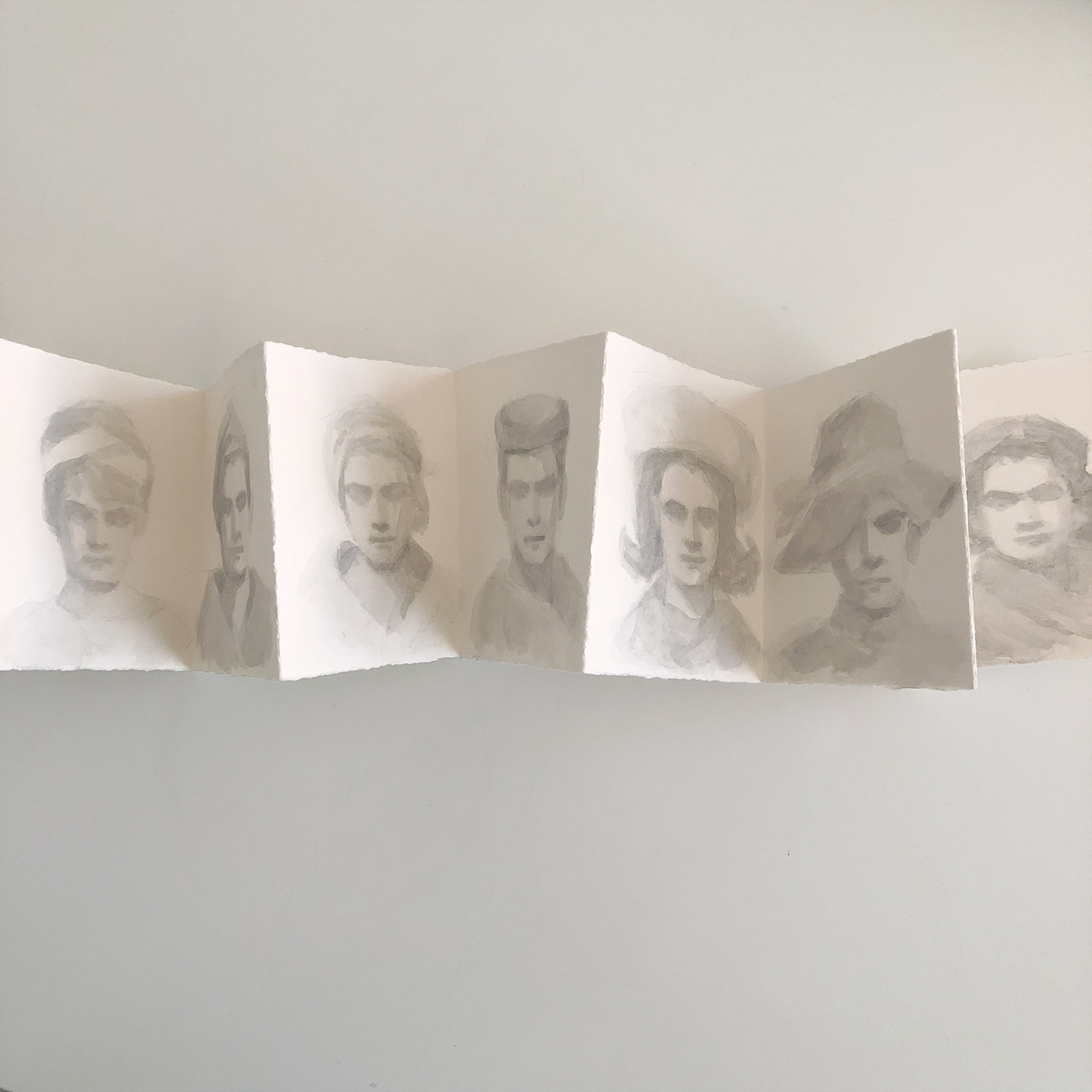 Vintage Trans Beauty x90 (close-up). 2018, watercolor on paper, mounted on mat board.