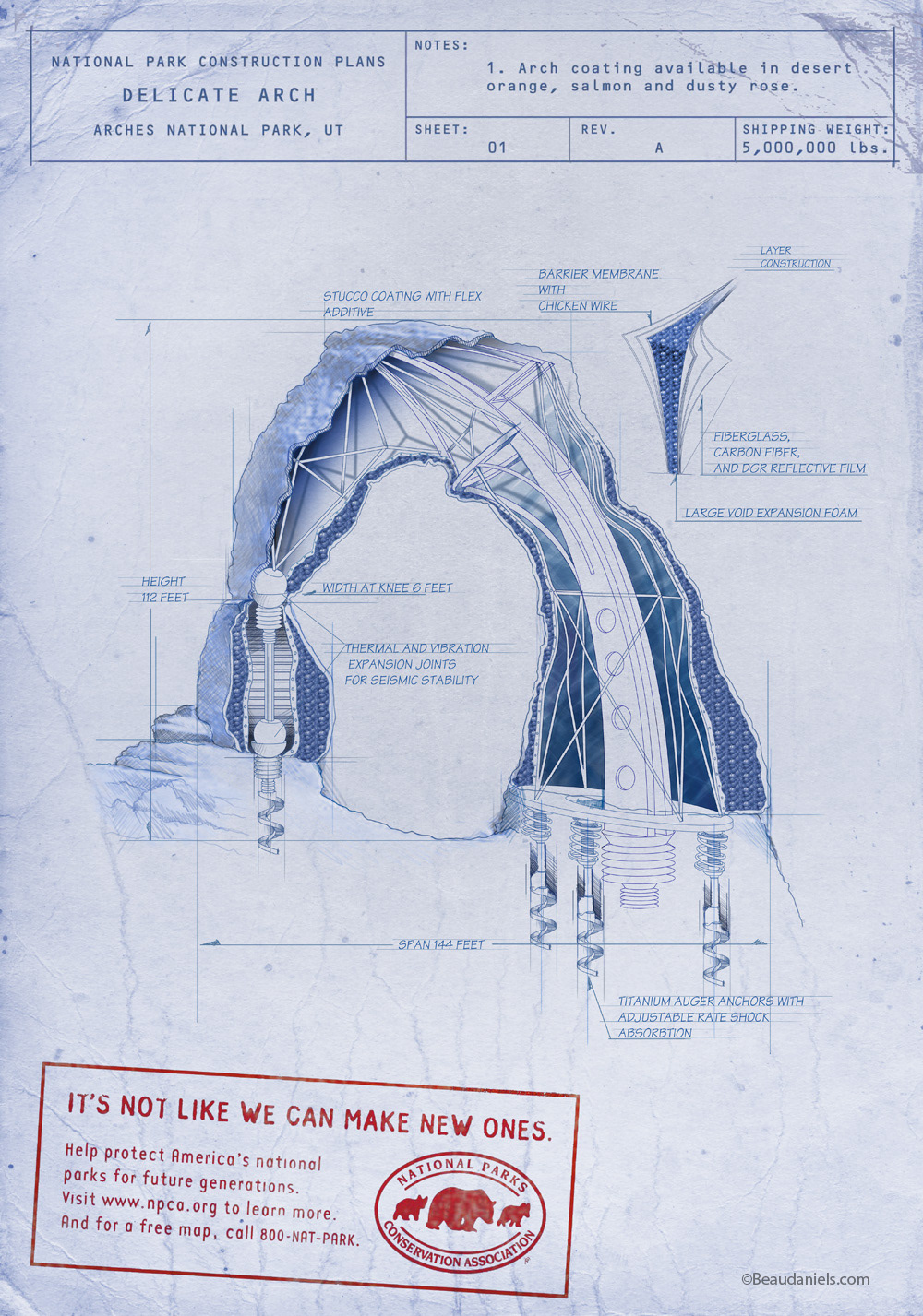 Nation parks conservation association poster. Arches it's not like we can make new ones