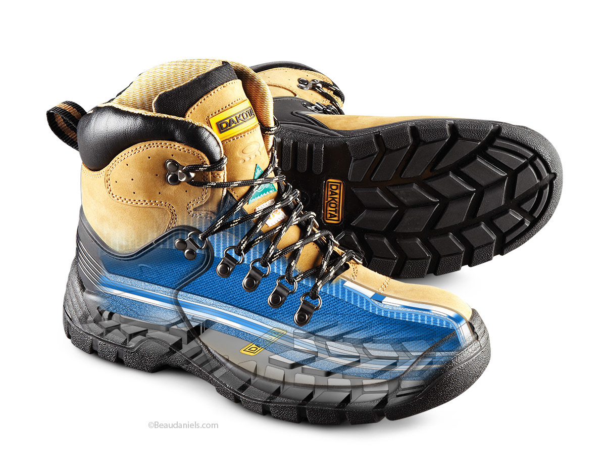 Dakota hybrid boot, cutaway illustration.