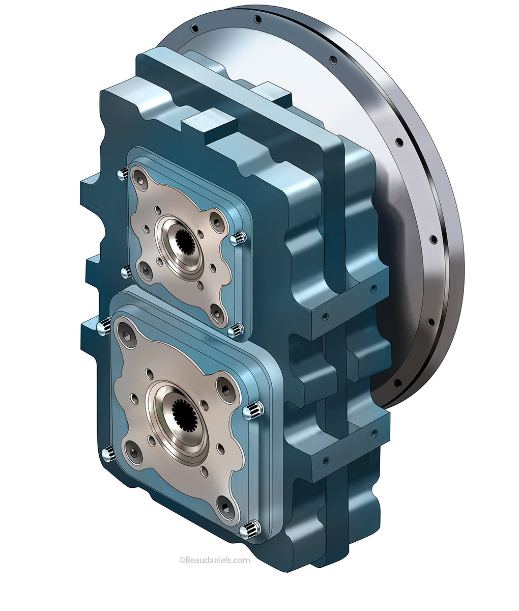 Blender truck, drive reduction unit.