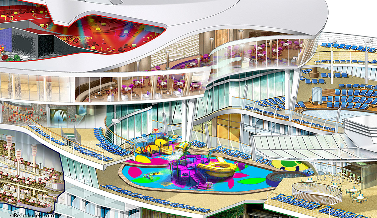 Childrens Pool area. Harmony of the Seas.