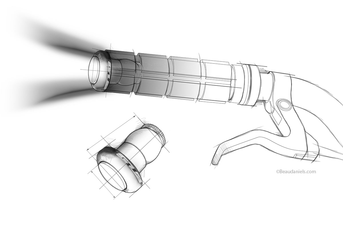 Restoration Hardware. Bicycle light that fits in the end of the handlebars.