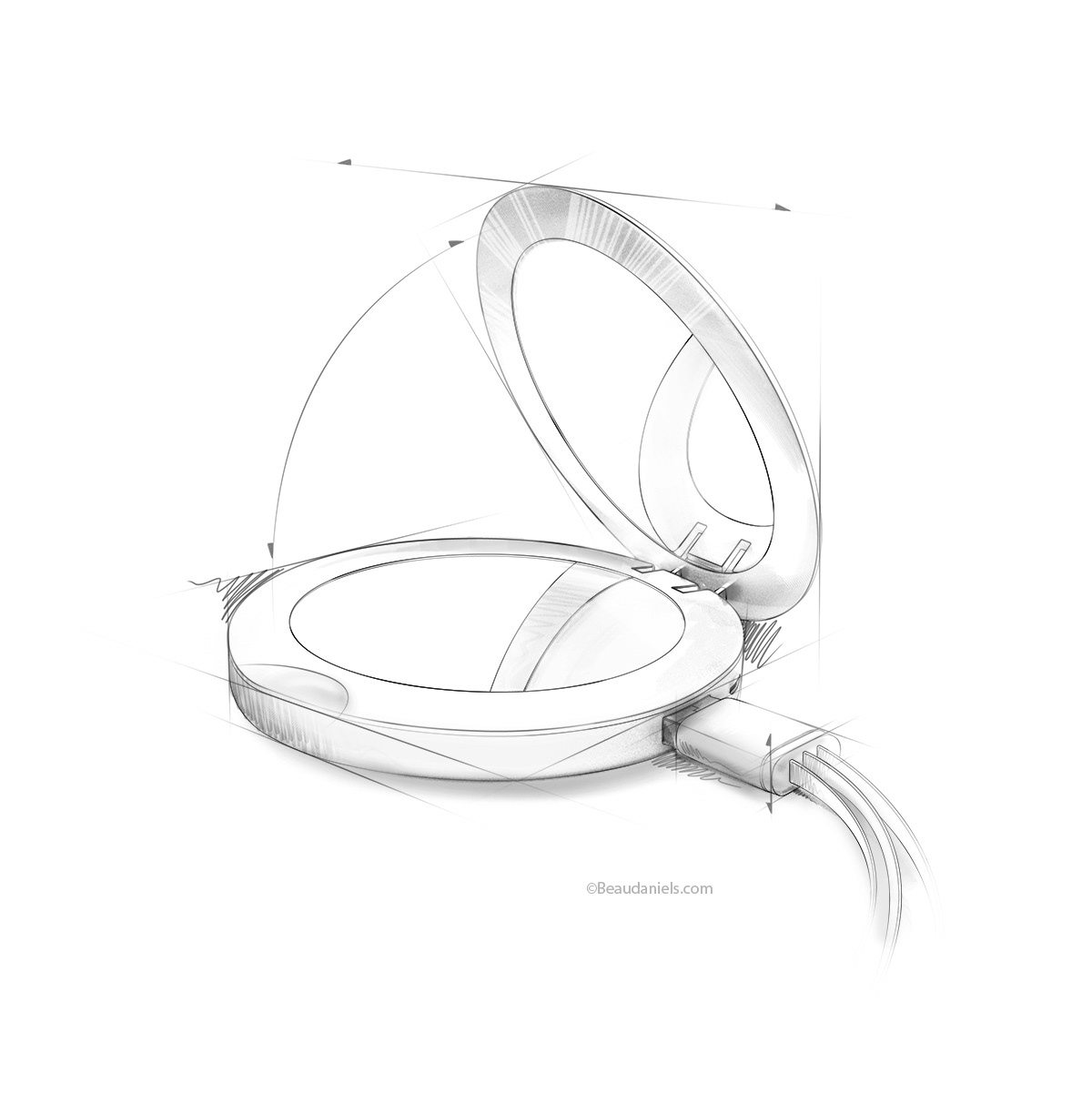 Restoration Hardware. Illuminated compact charger.