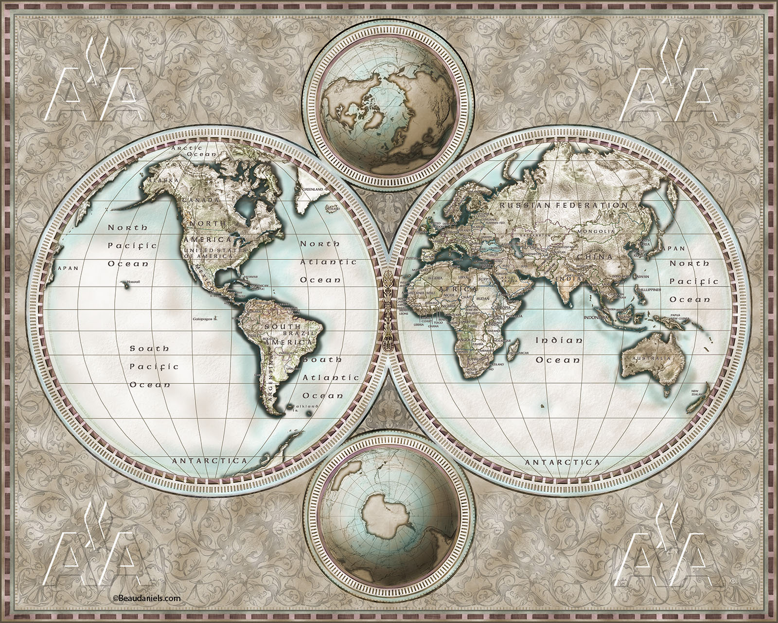 American Airlines map.