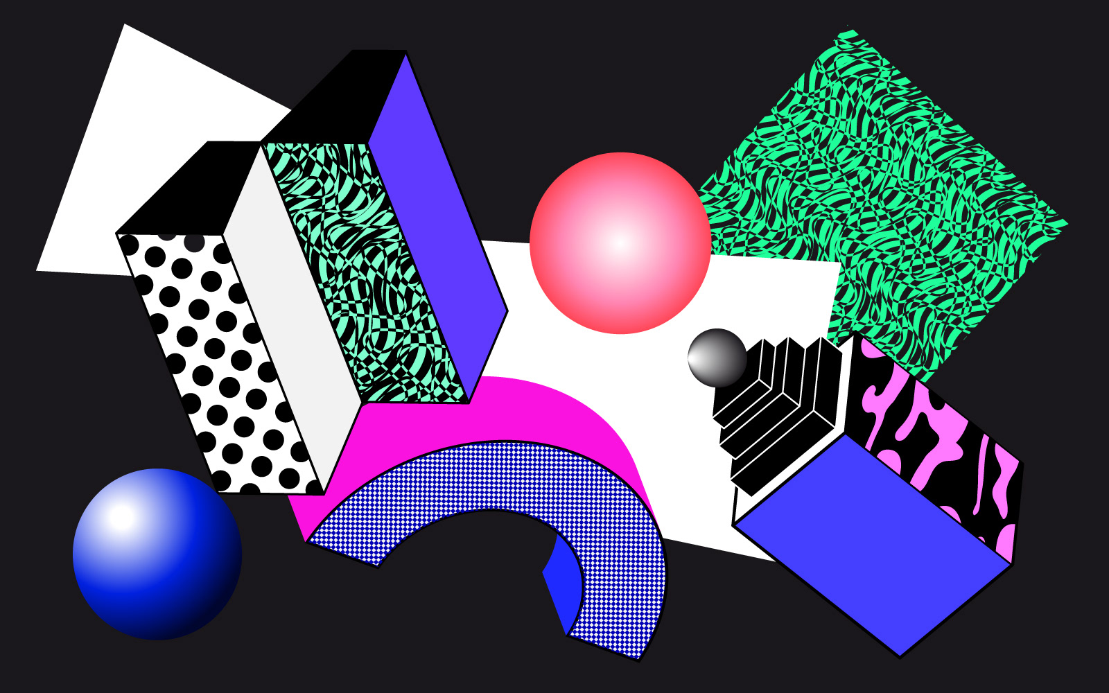 Graphic design and creation of a series of patterns