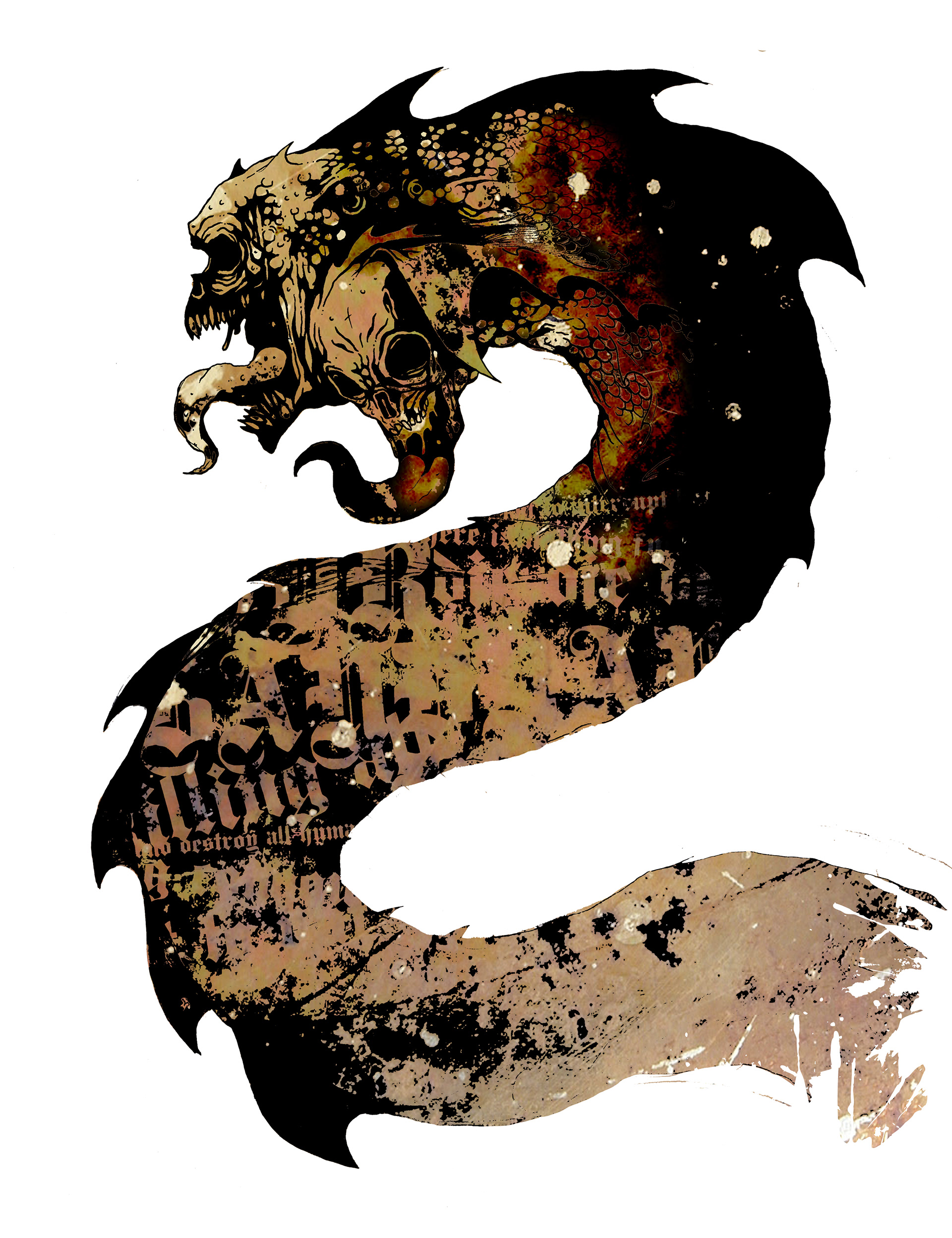 Ink on paper & photoshop