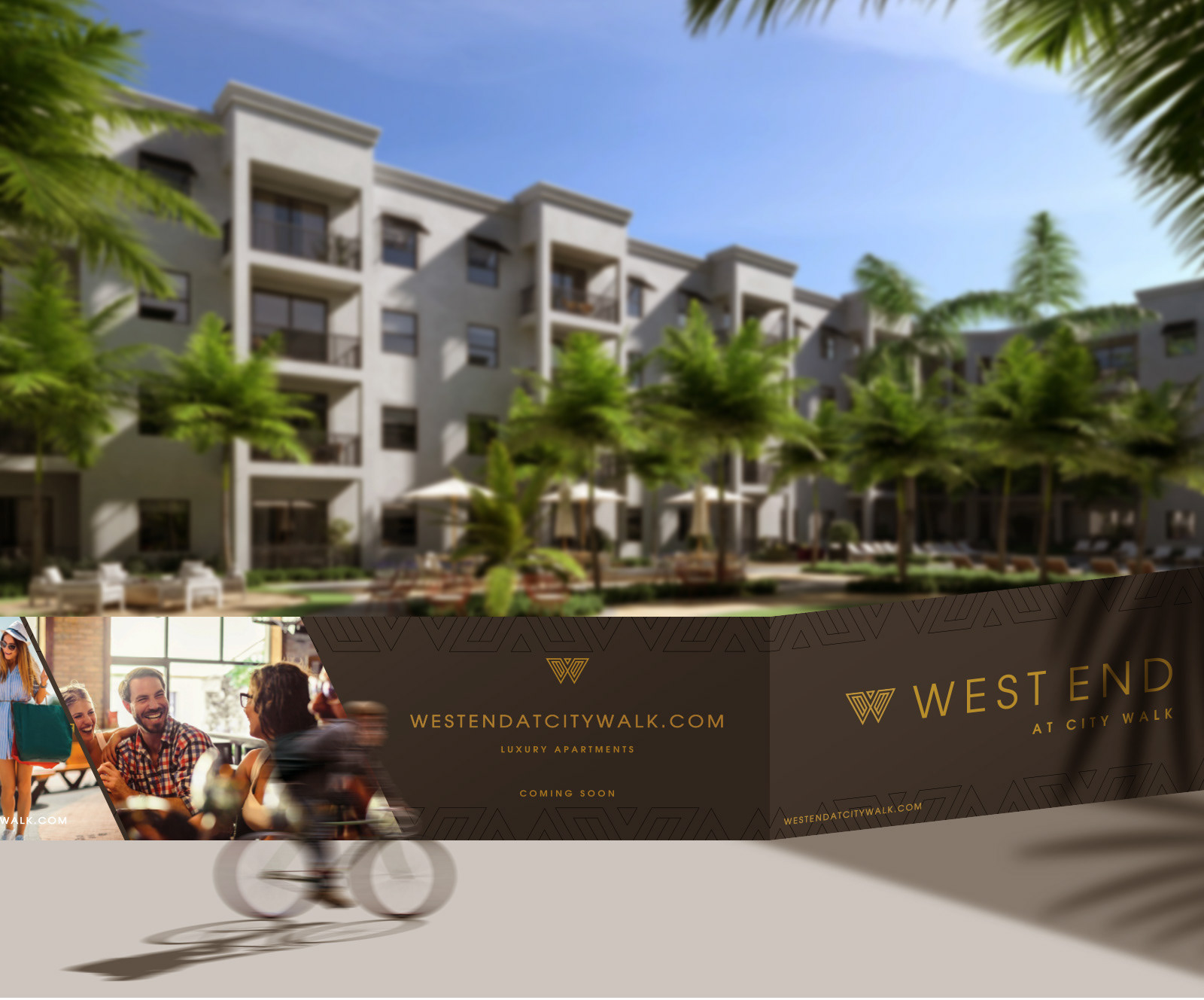 Construction Process Property Wrap at West End at City Walk (Downtown Fort Myers)