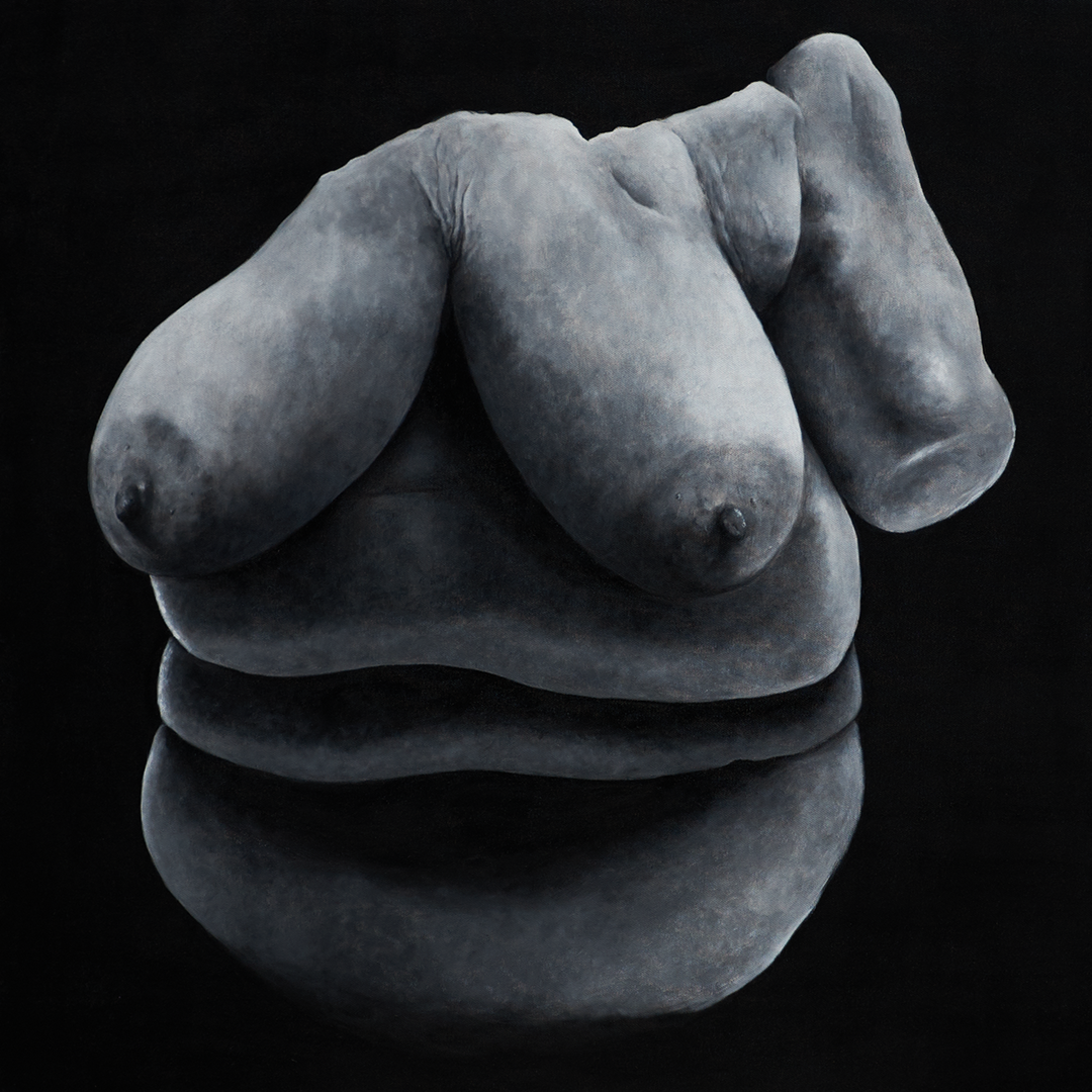 Korpus, 2020, akryl na płótnie, 80x80 cm