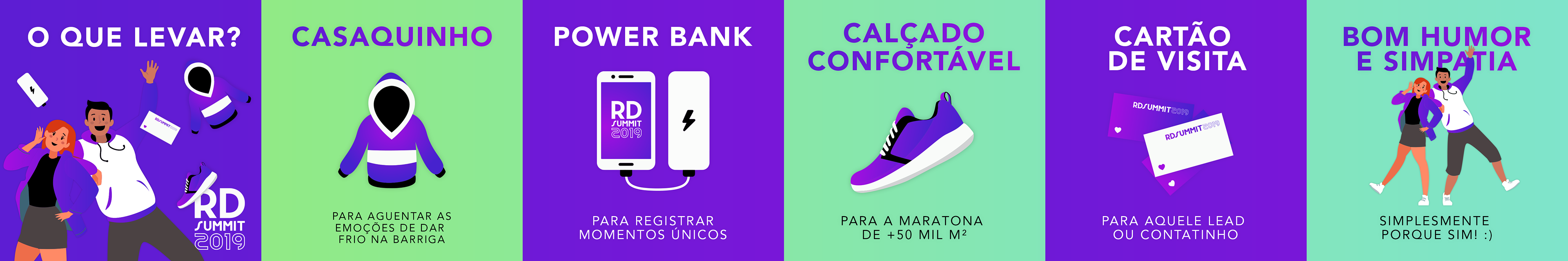 Carrossel "o que levar para o evento?"