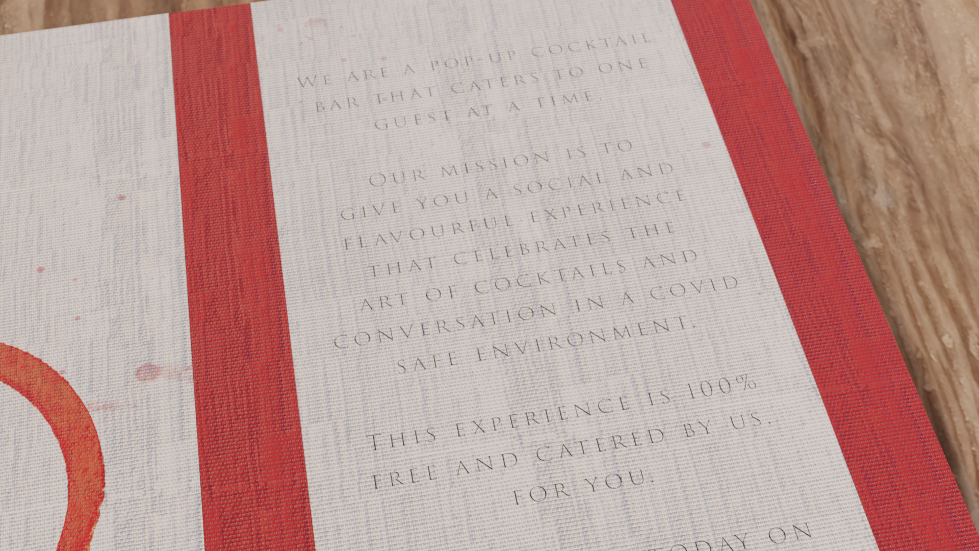 Copywrite on the napkin