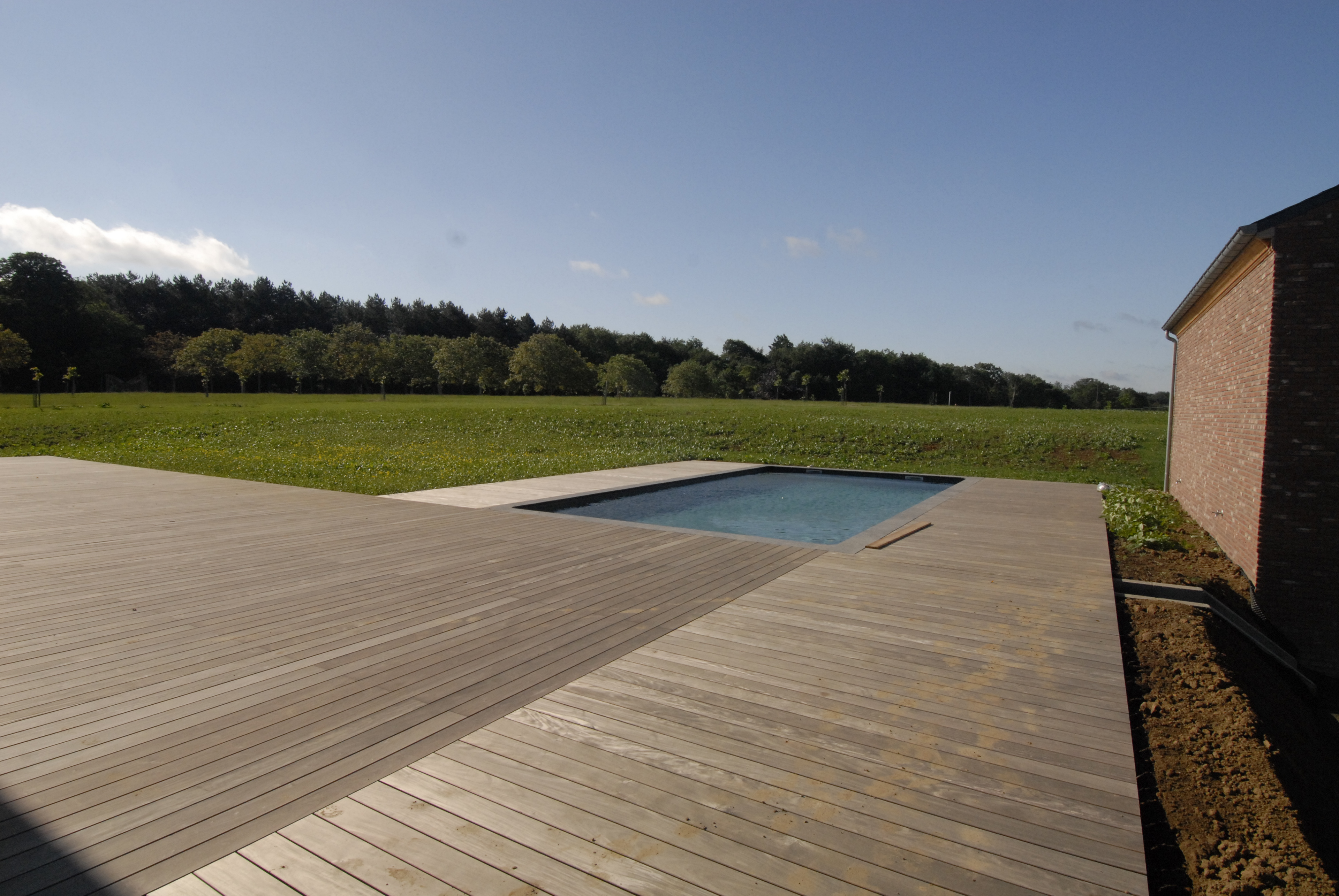 accès piscine - lames Ipé fixations invisibles