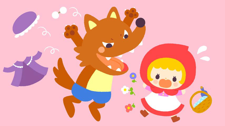 イラストレーターさとうゆか 子供向けのかわいいイラスト Sugar Plum 動く絵本 赤ずきん