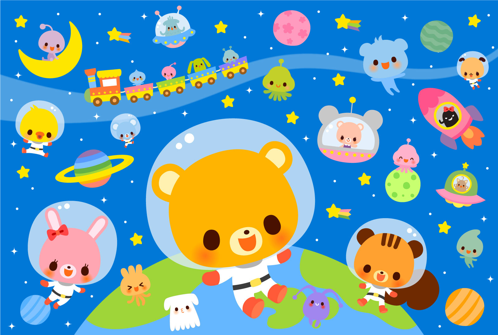 イラストレーターさとうゆか 子供向けのかわいいイラスト Sugar Plum スペース くま イラストレーターさとうゆか 子供向けのかわいいイラスト Sugar Plum スペース くま