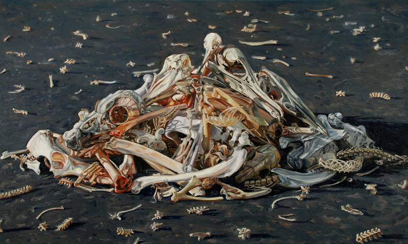 Bones, oil on canvas, 30in x 50in, 2008