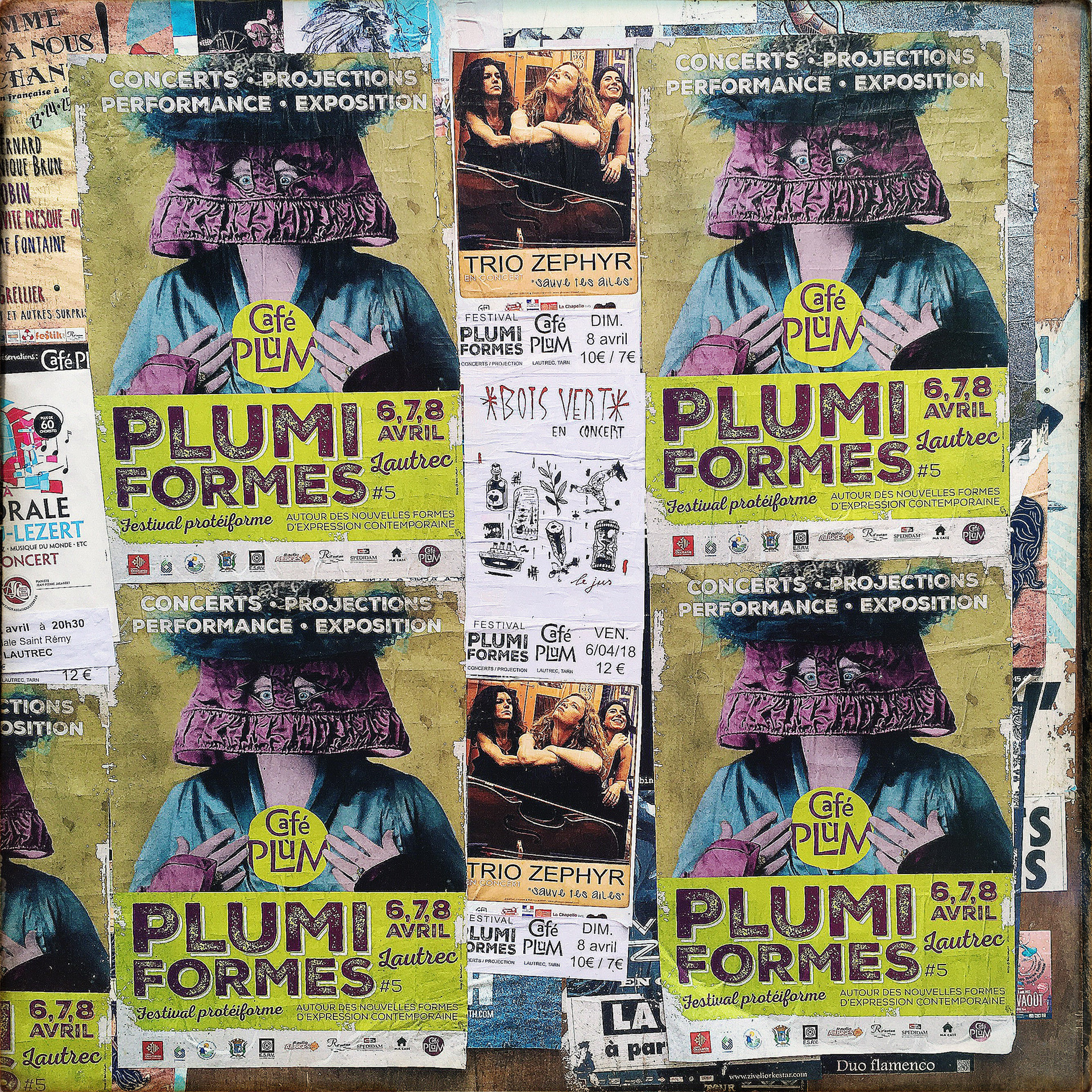 Boris CHAUVET Affiches Café Plùm