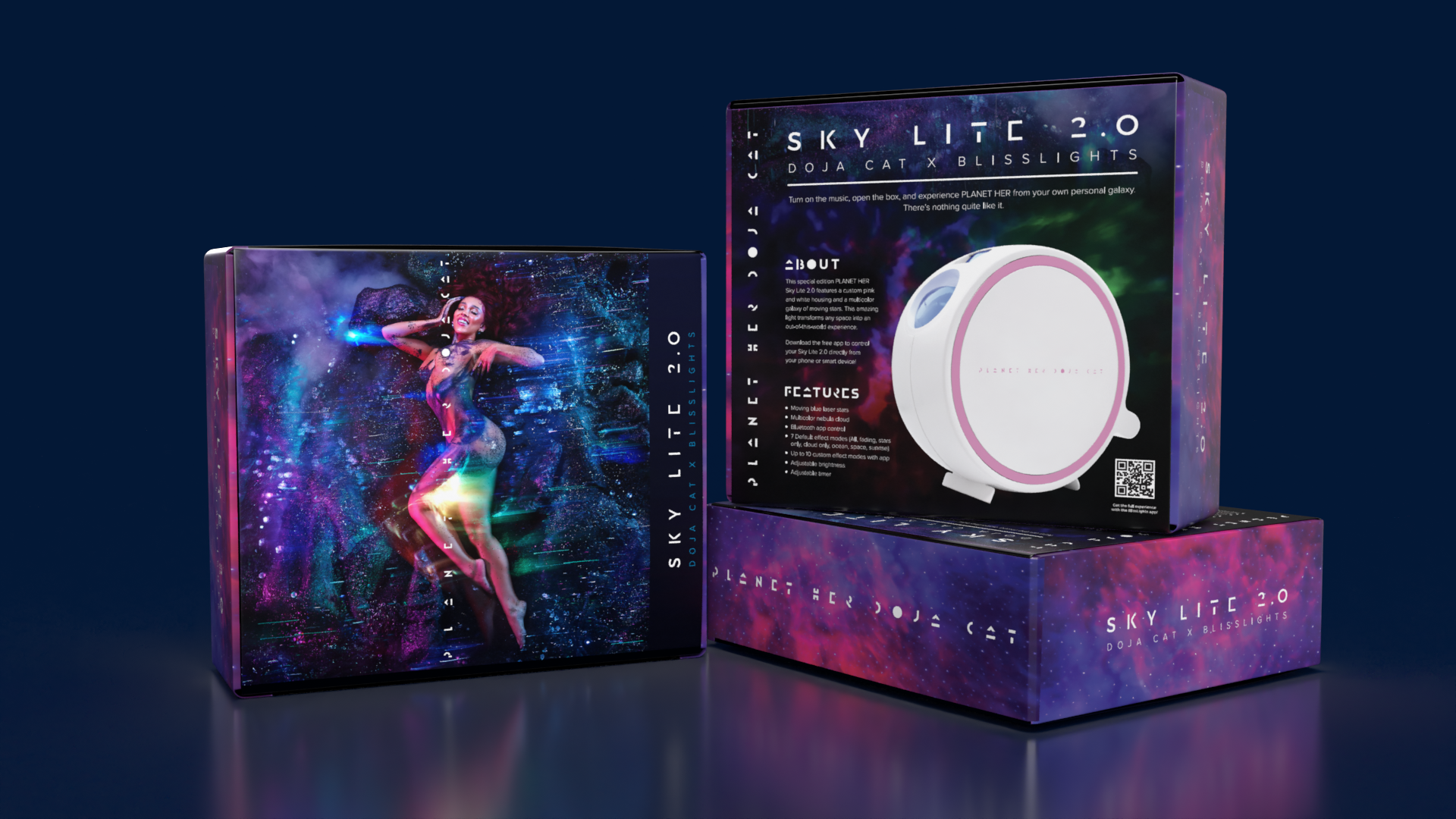 Custom packaging for BlissLights x RCA collaboration