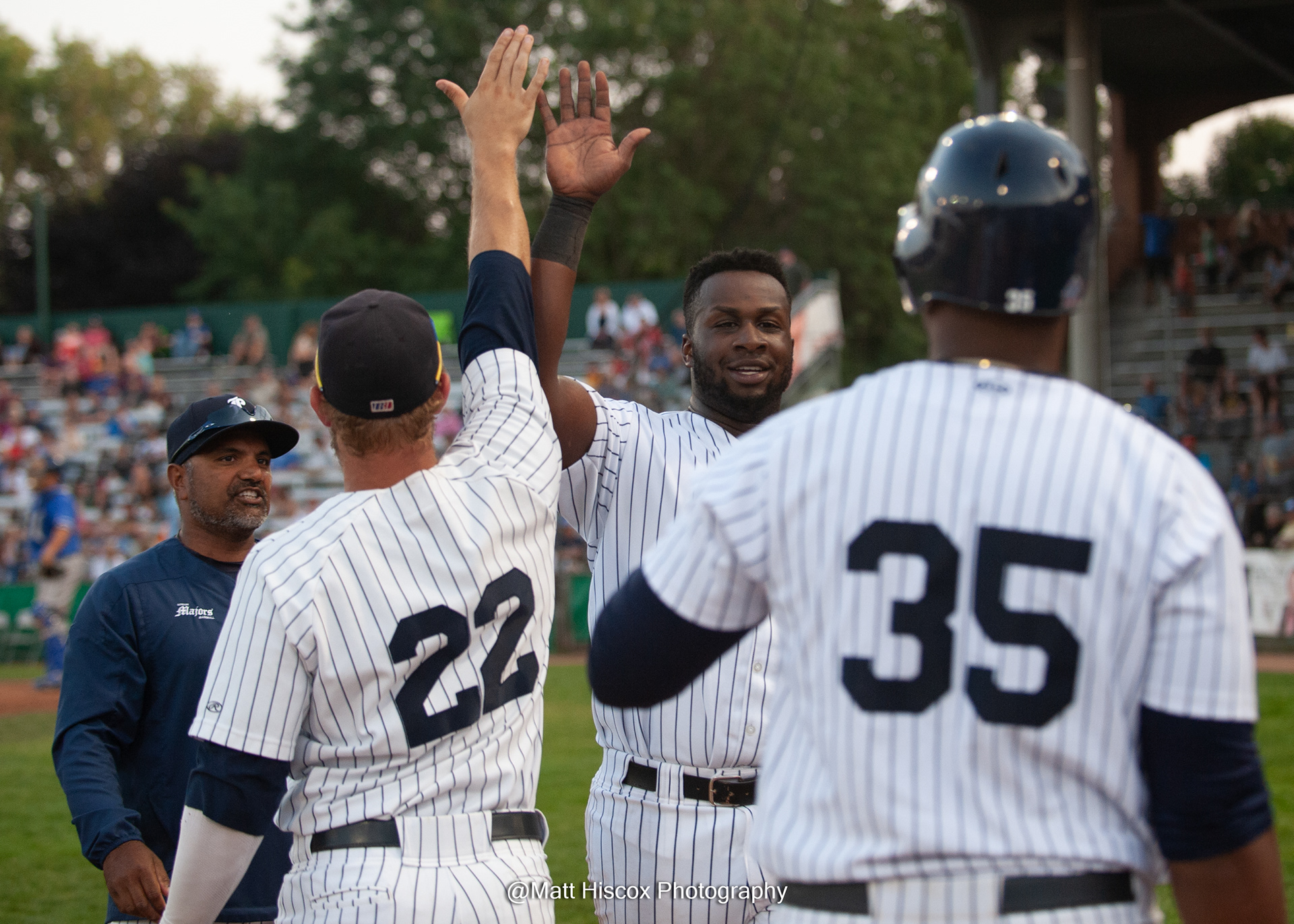 Josh Williams with a high five