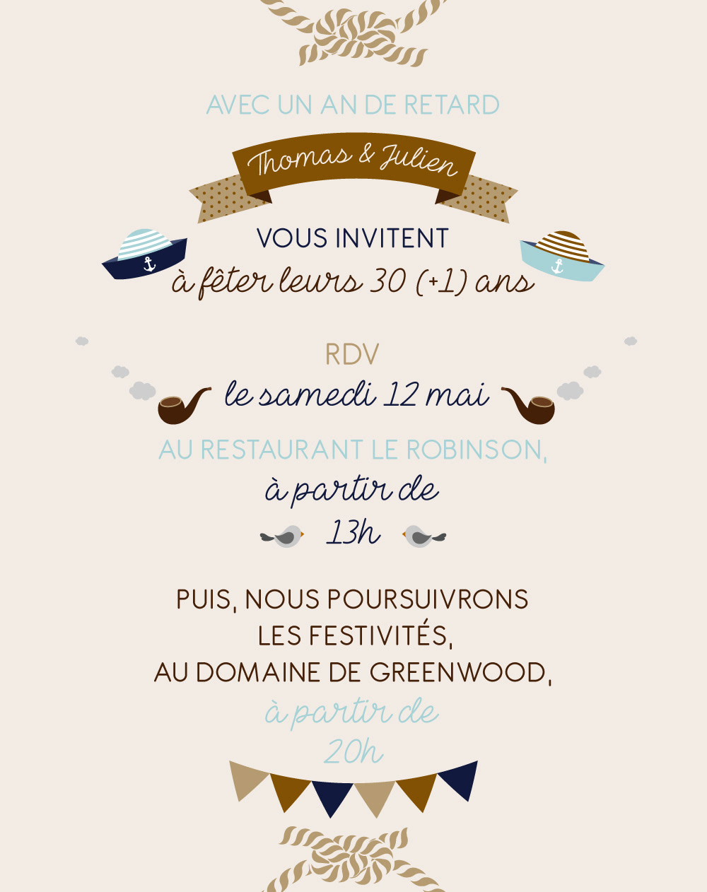 Mariette Invitation 30 Ans