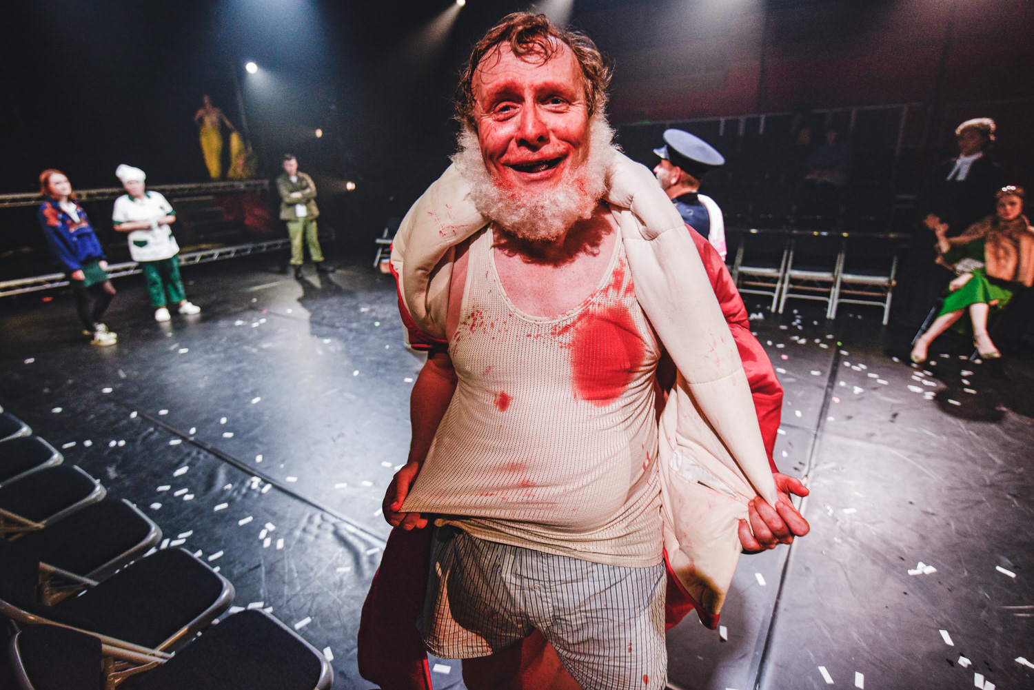 Theatre Genedlaethol Cymru's production of 'Y Cylch Sialc' (Caucasian Chalk Circle) Directed by Sarah Bickerton