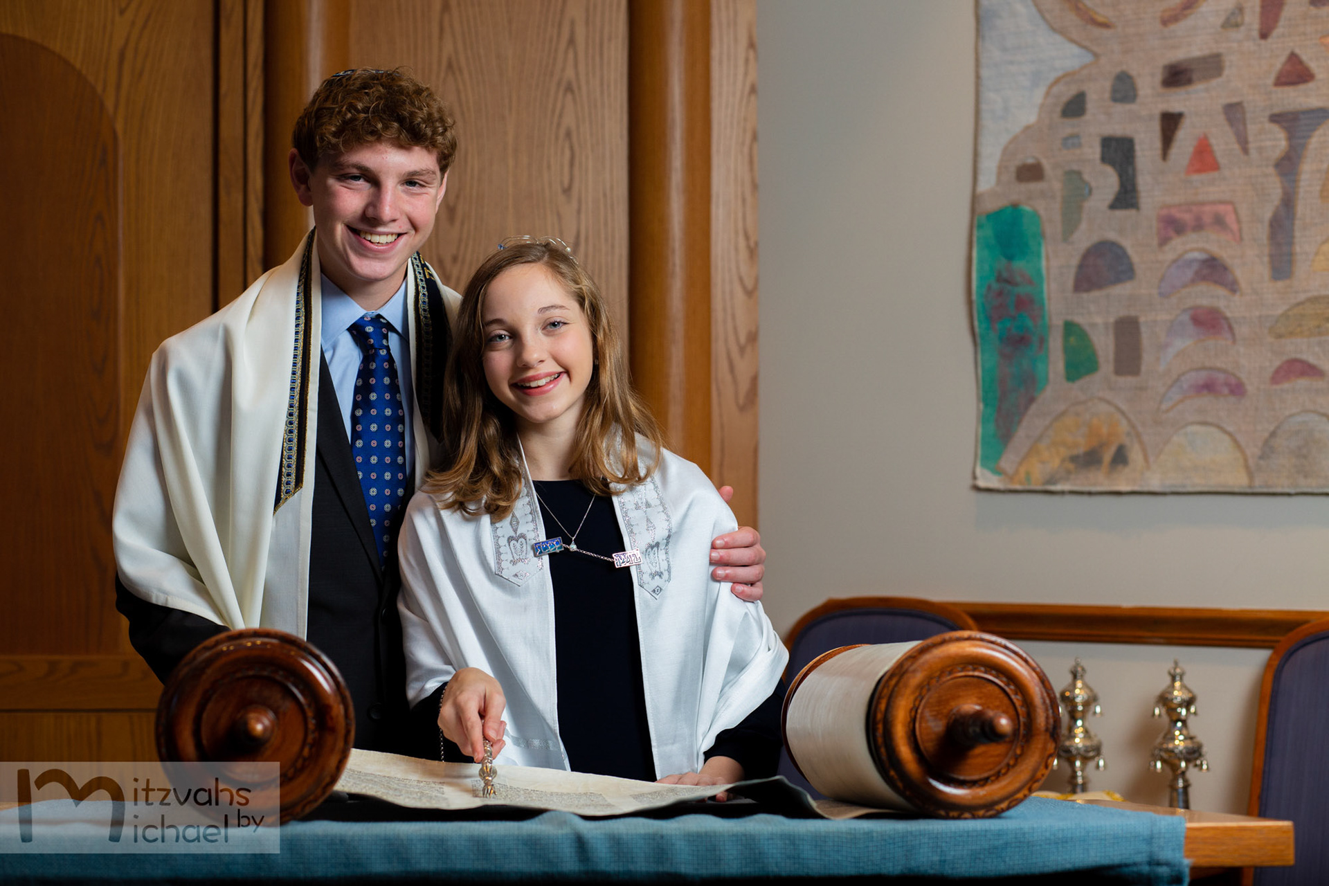 Cora’s Beth Shalom Bat Mitzvah portrait session.