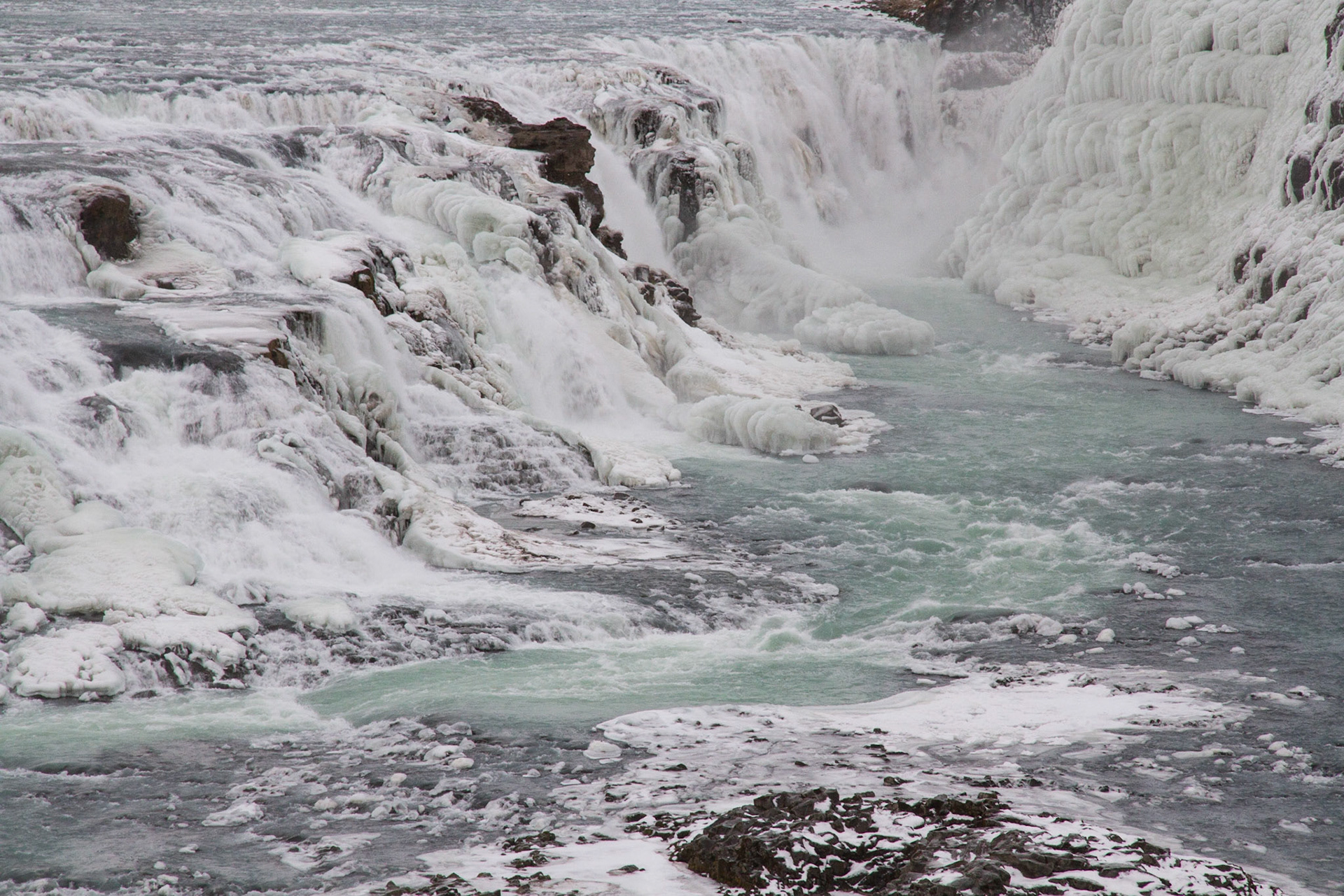 Gulfoss and the frozen spray