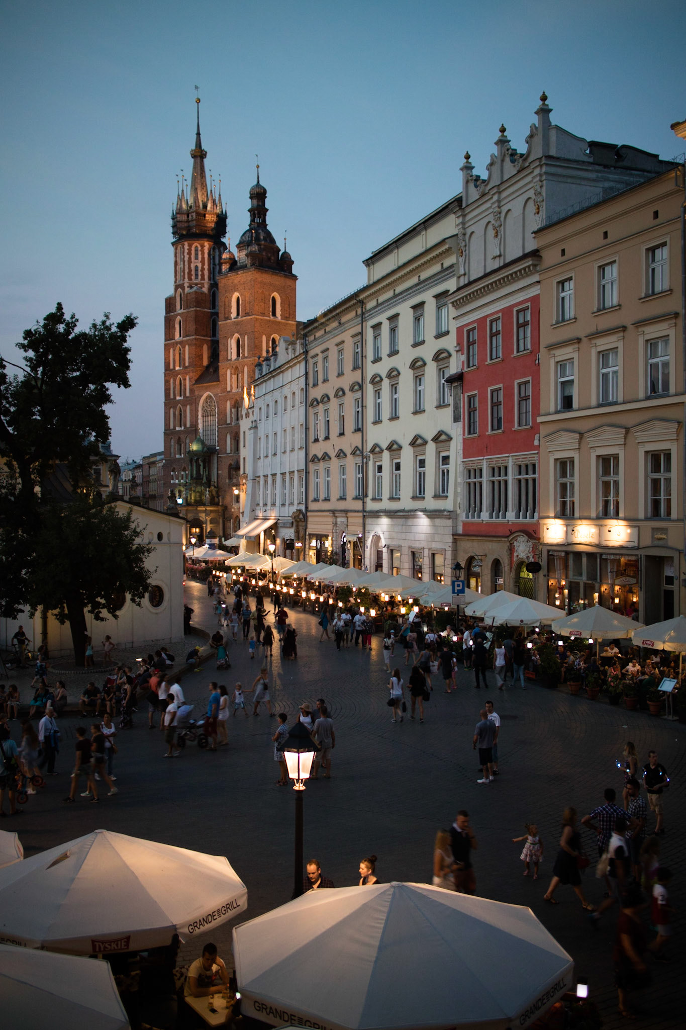 Rynek Glowny from our table at Wierzynek