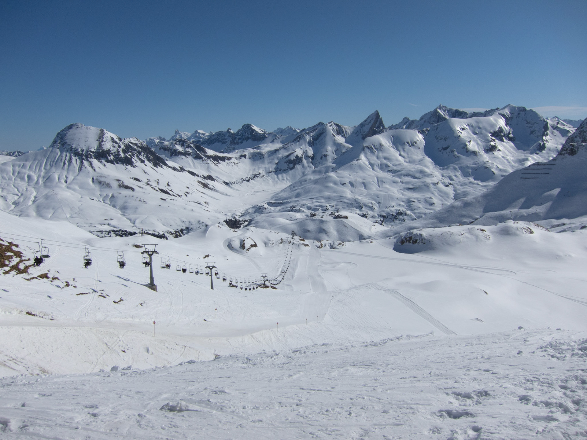 View from Madloch-Joch towards Zurs