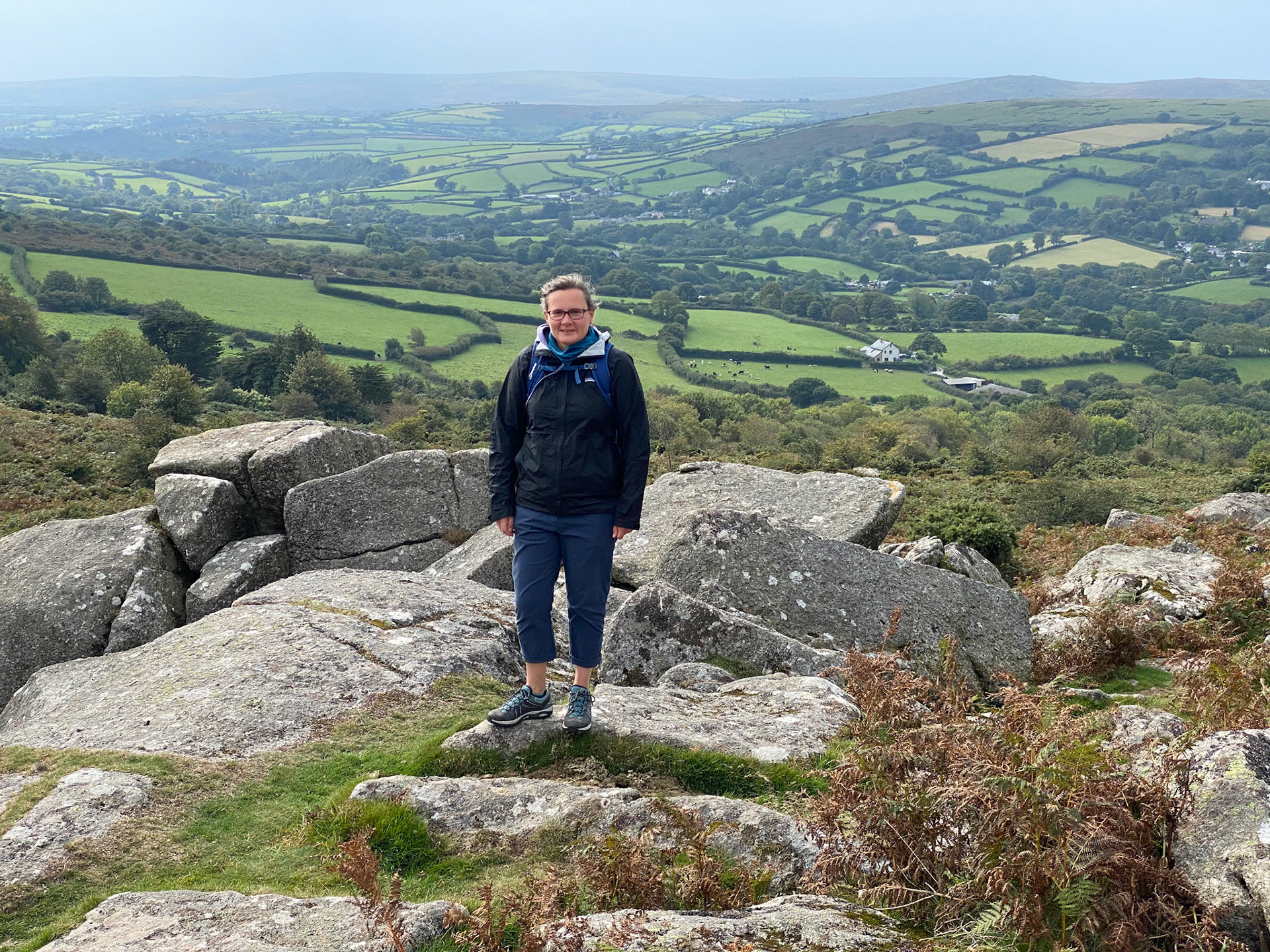 Sue at Bonehill Rocks