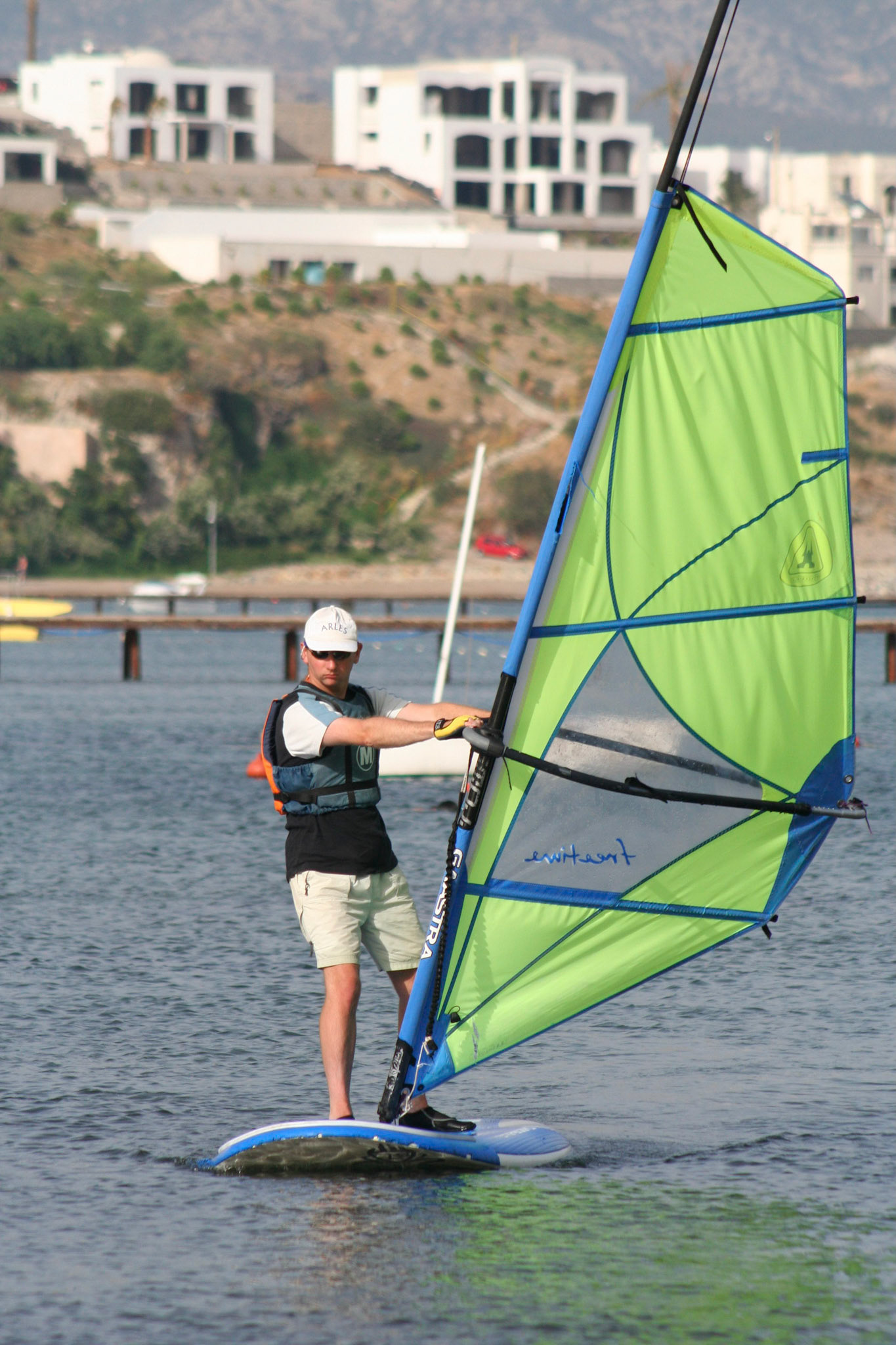 Alex windsurfing