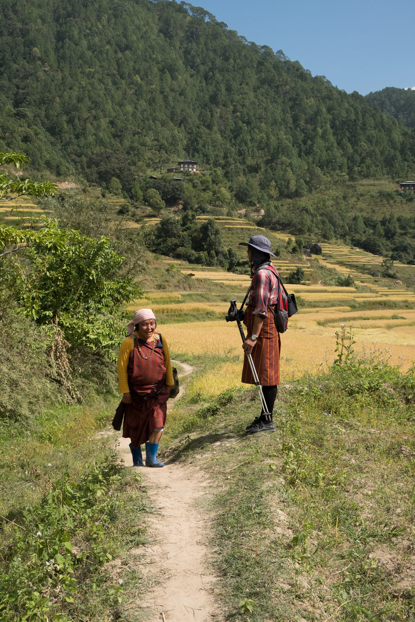 Lekden and a local lady
