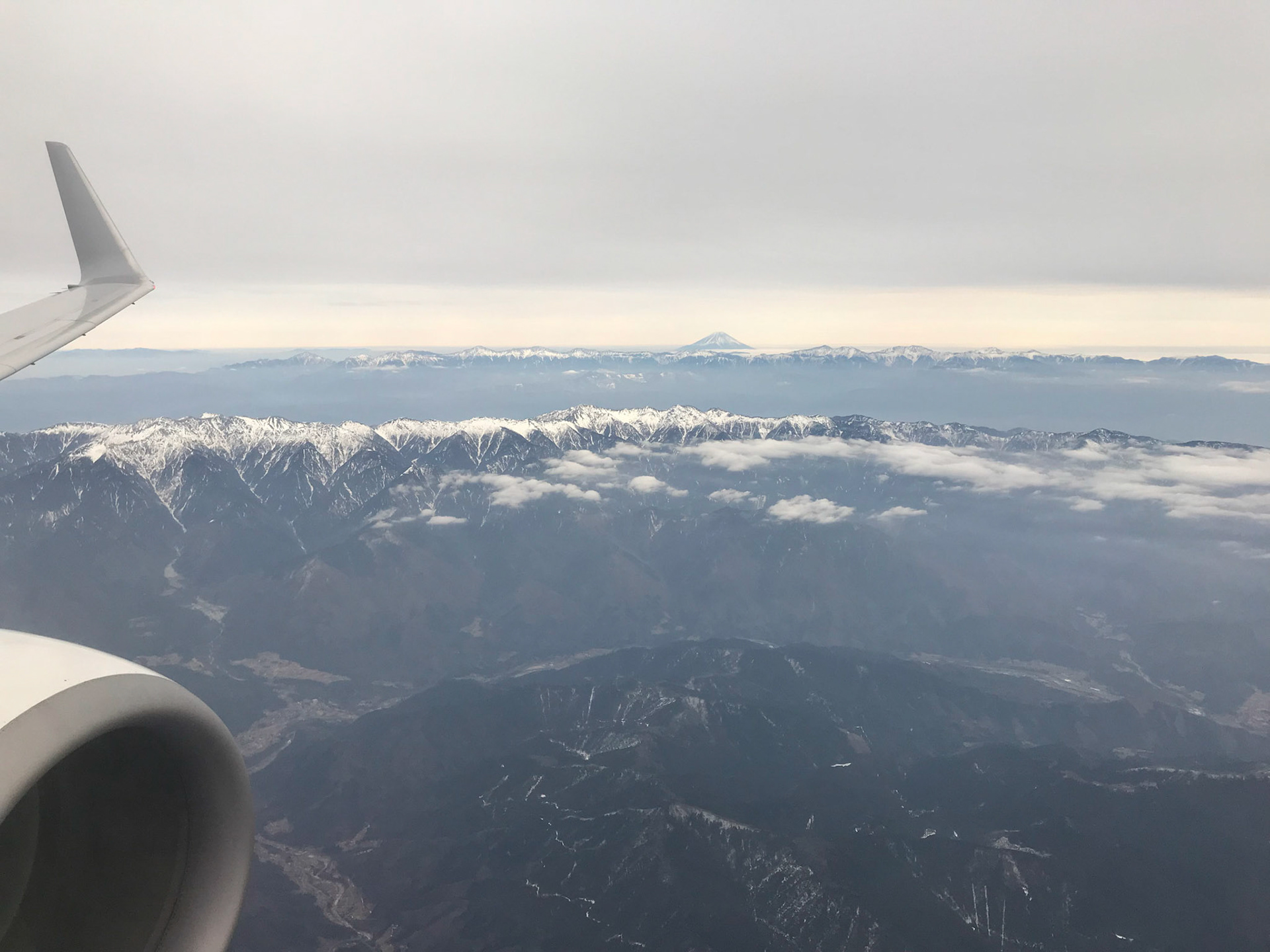 Mt Fuji on the horizon