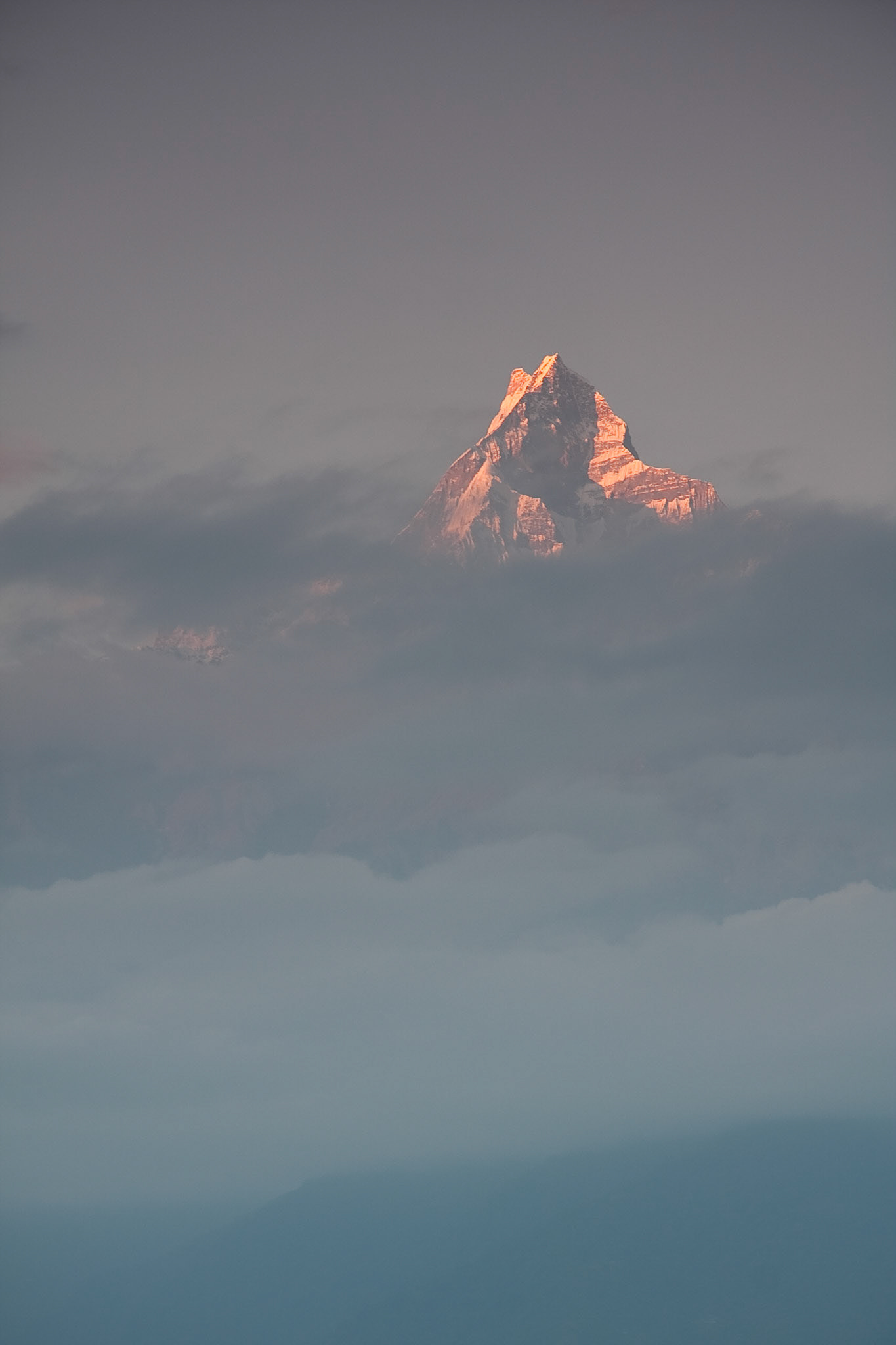Sunset on Fish Tail, from Dhampus