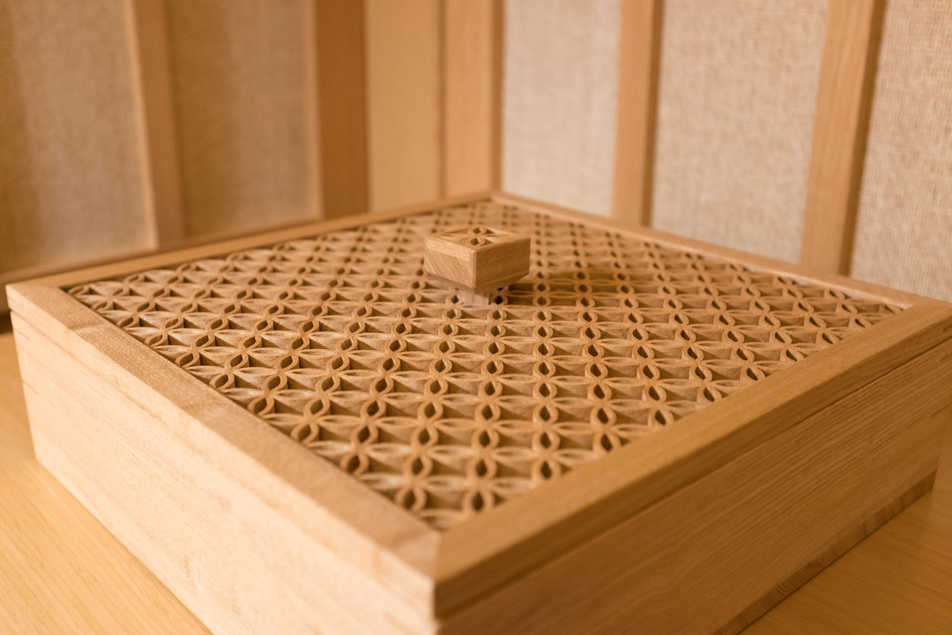 Beautiful wood detail in the suites at Amanemu