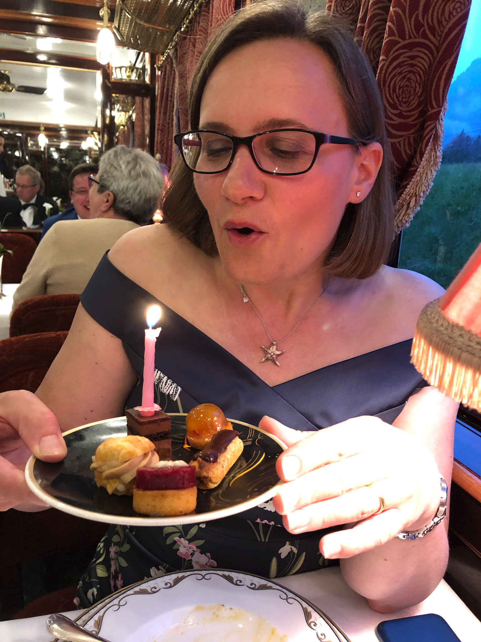 Birthday petit fours after dinner