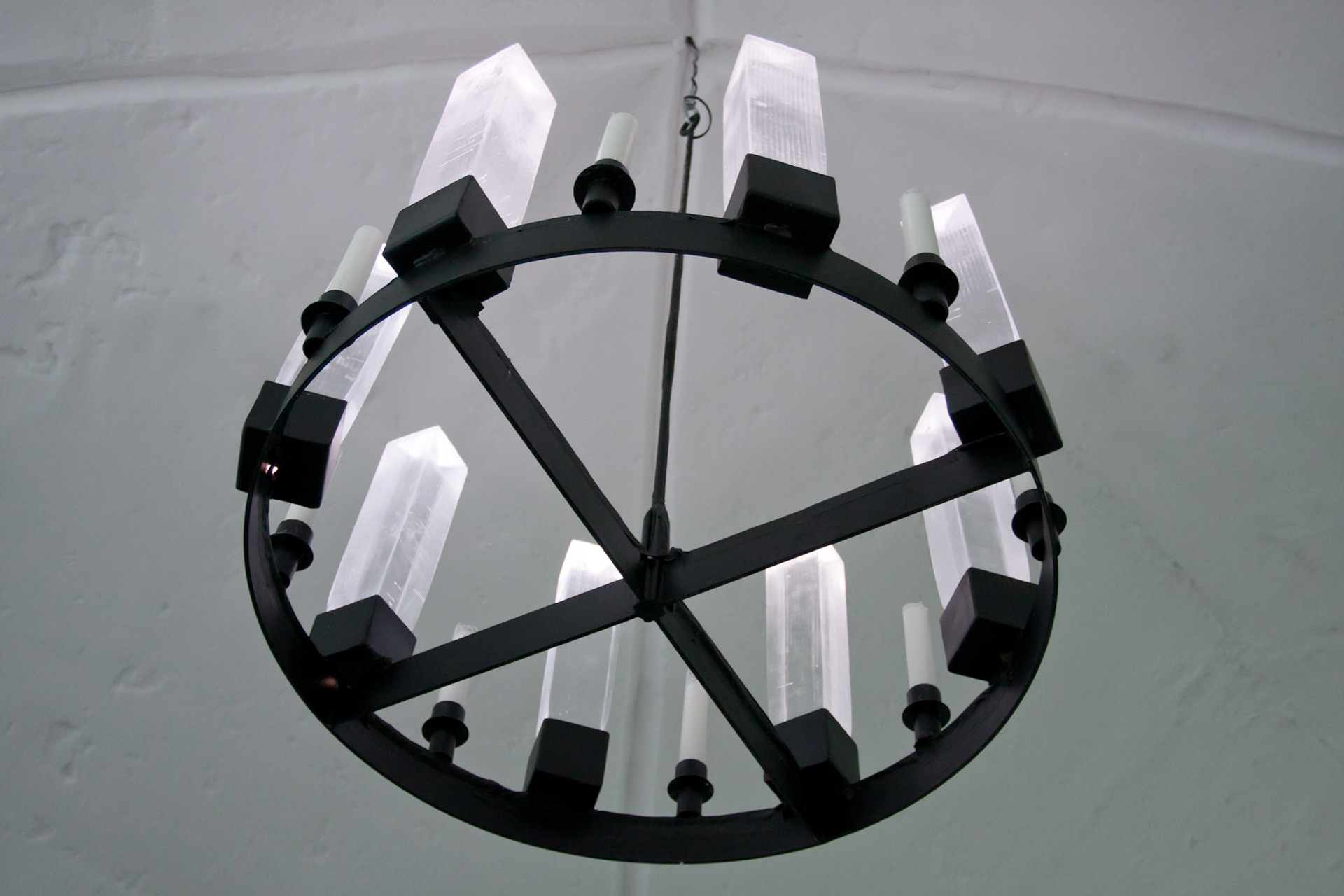 Candelabra inside the church