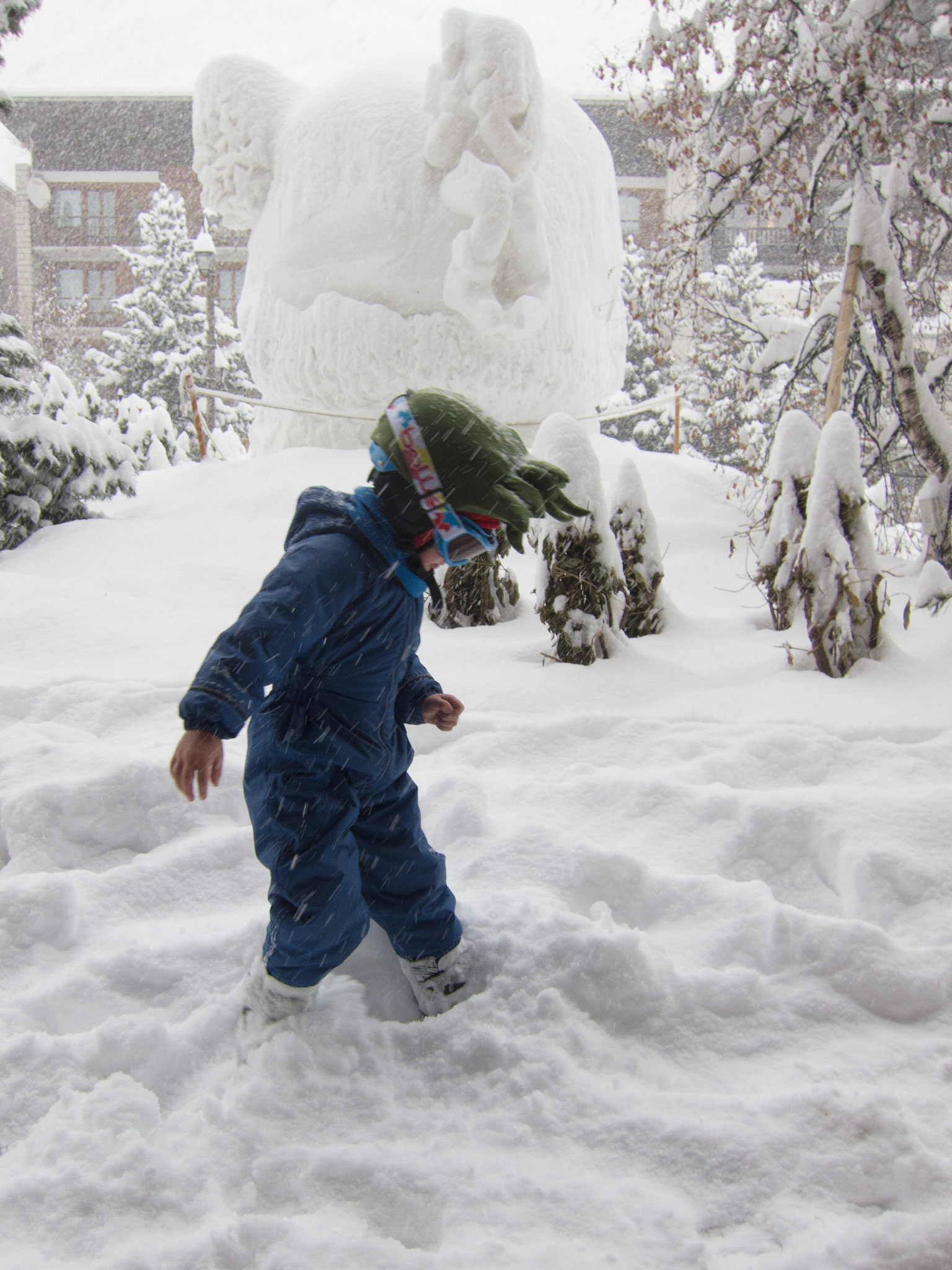 Kieran enjoying the snow