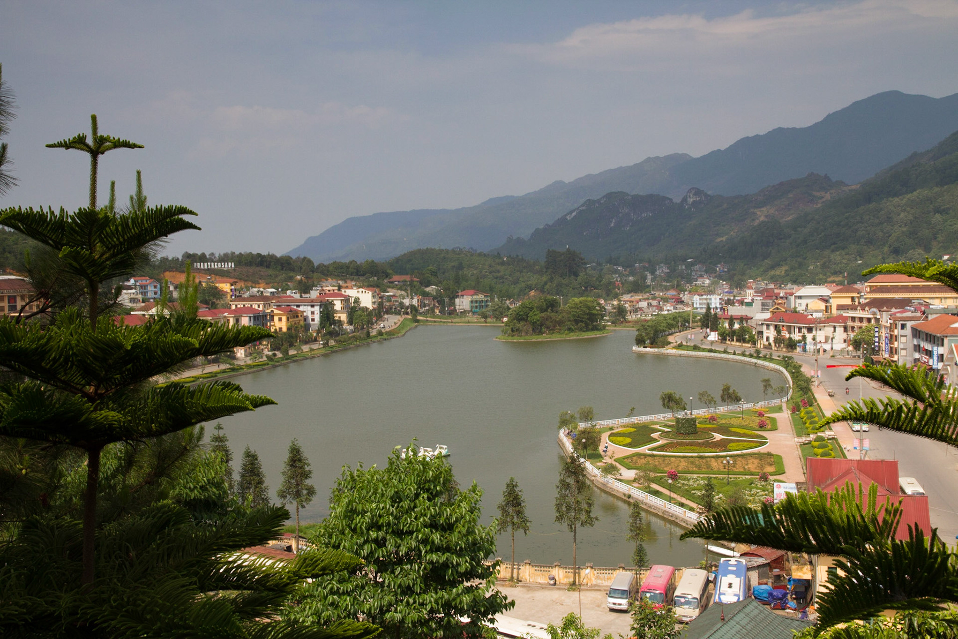 View of lake in Sapa, from outside our room