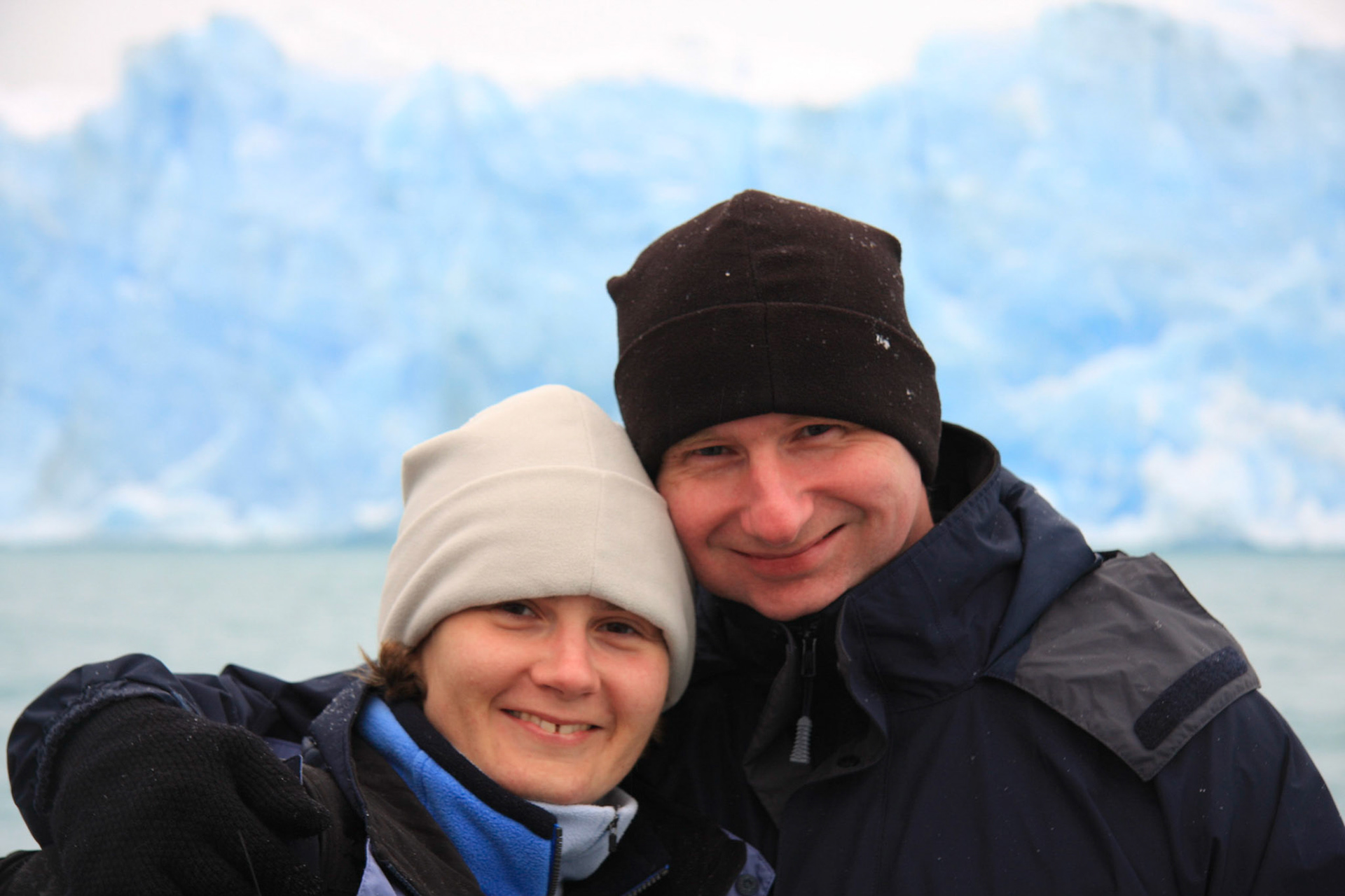 Sue and Alex well wrapped up!