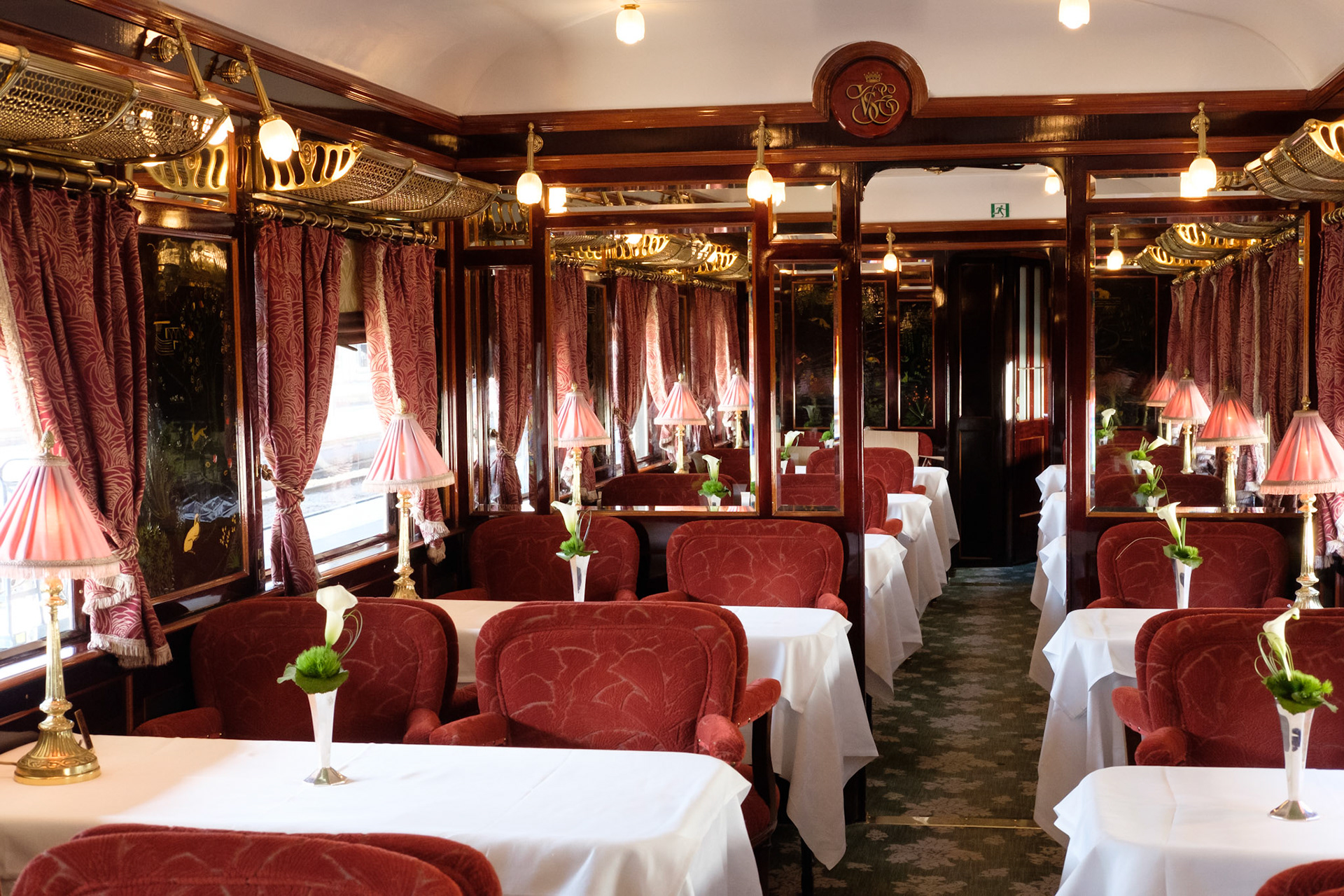 Dining car on the Orient Express