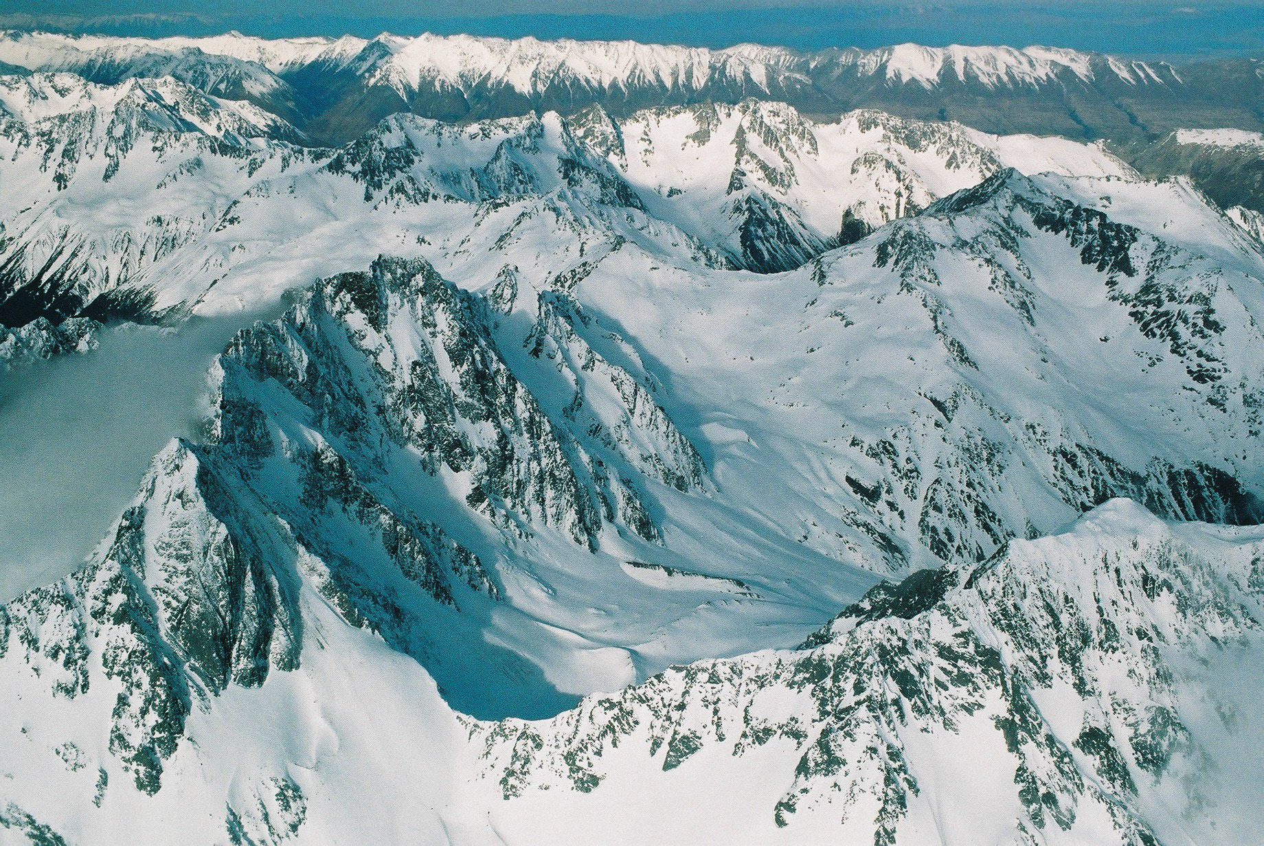 Flying over the Southern Alps