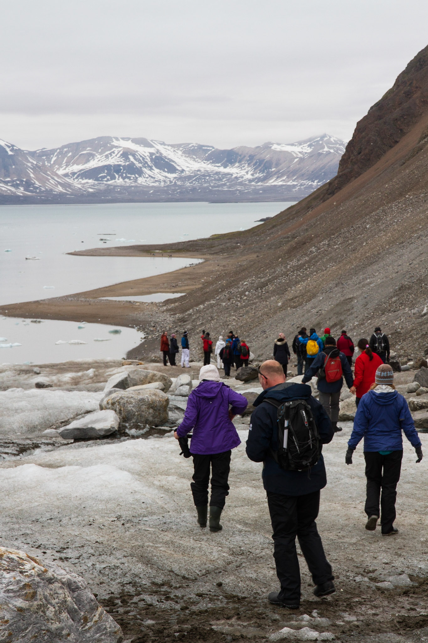 Descending from 14th of July glacier