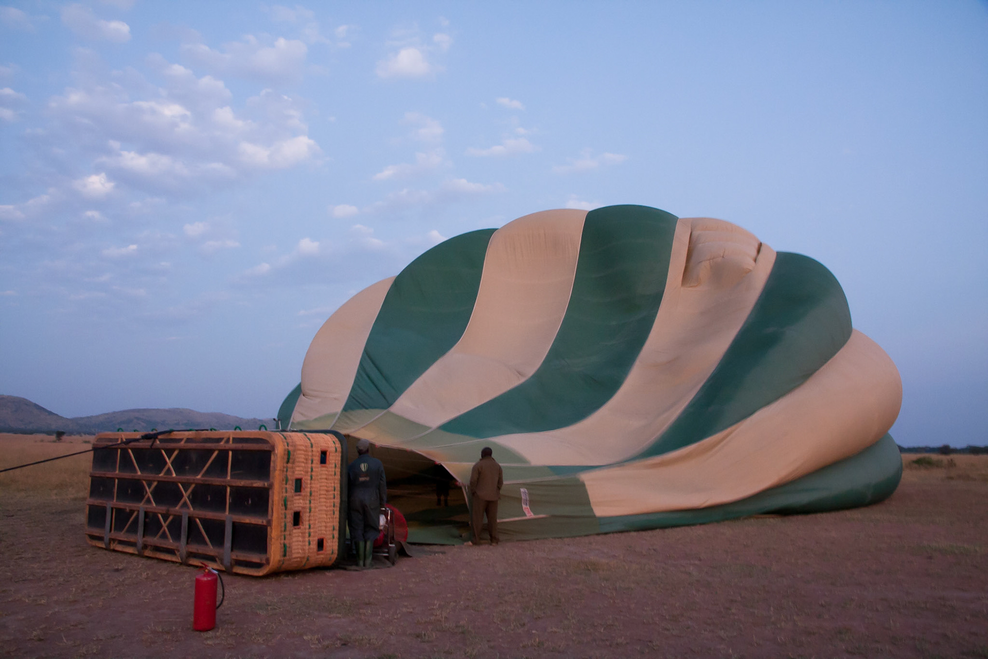 An enormous hot air balloon