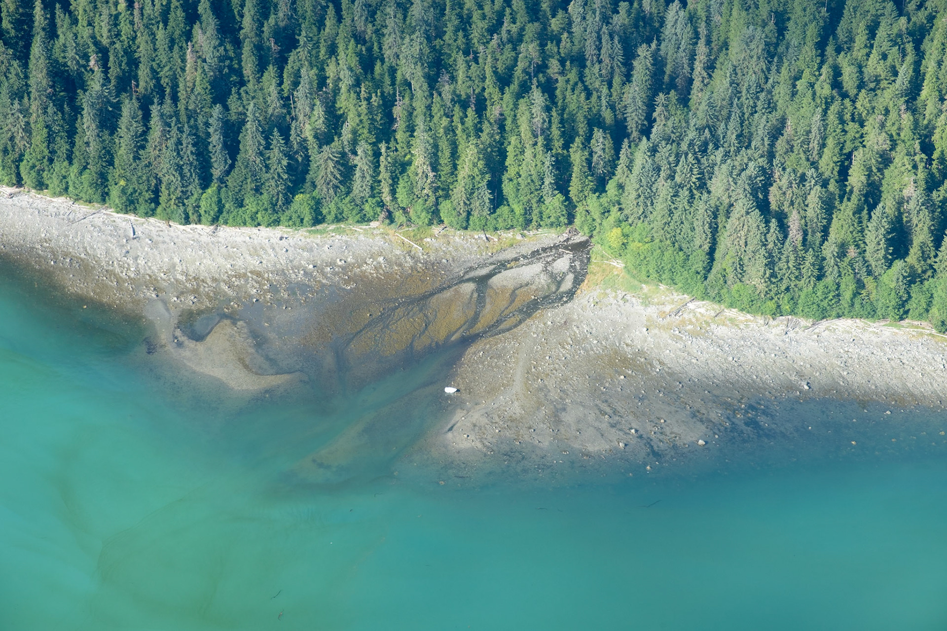 River flowing into Frederick Sound