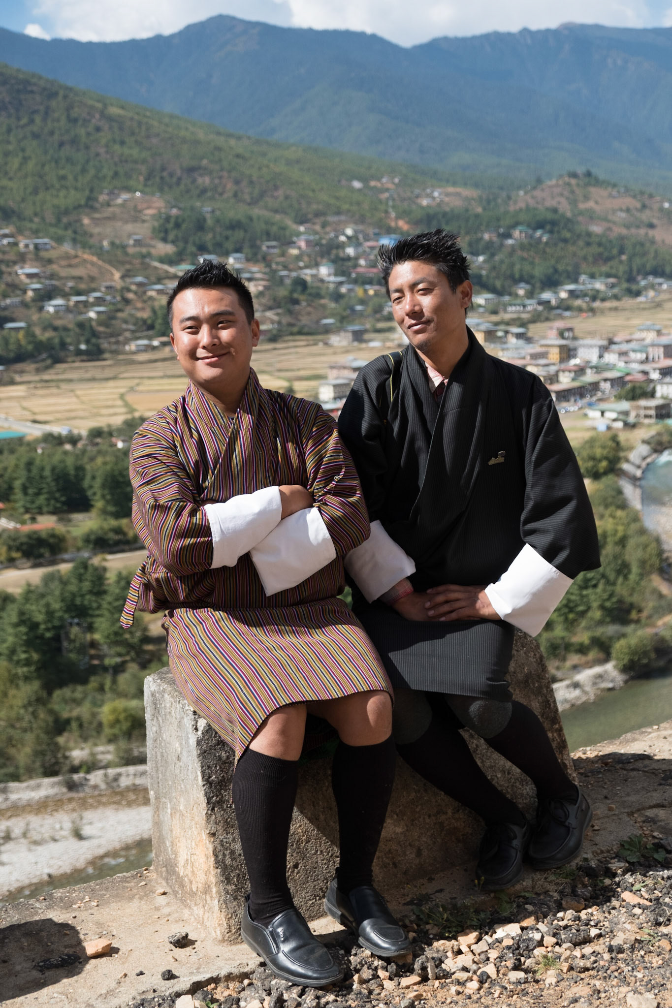 Karma, our driver, and Lekden, our guide