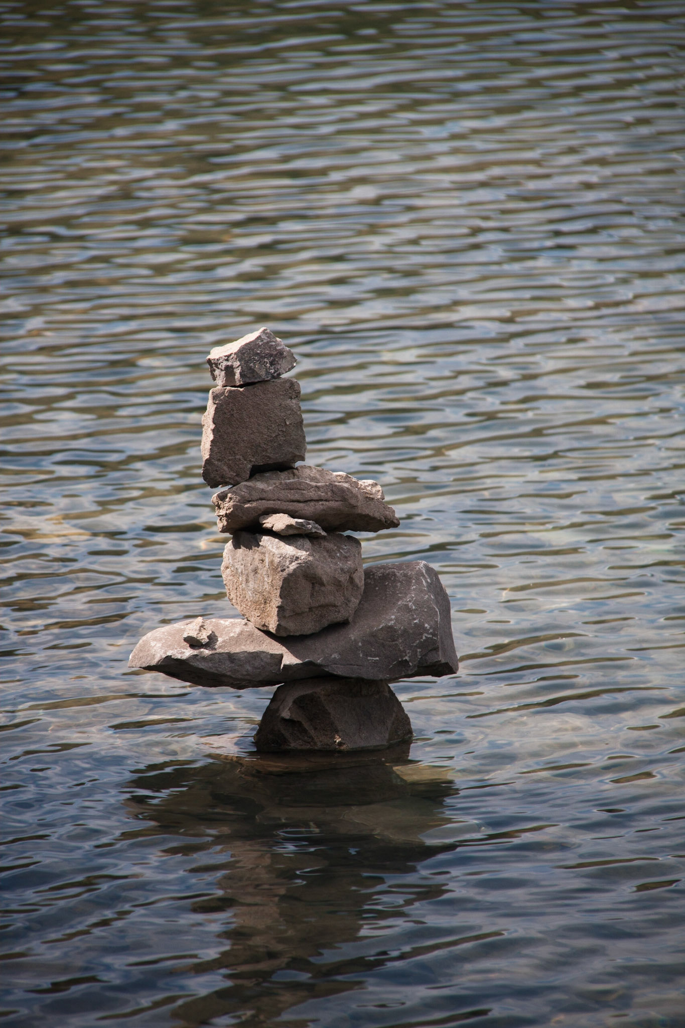 Stones in the lake
