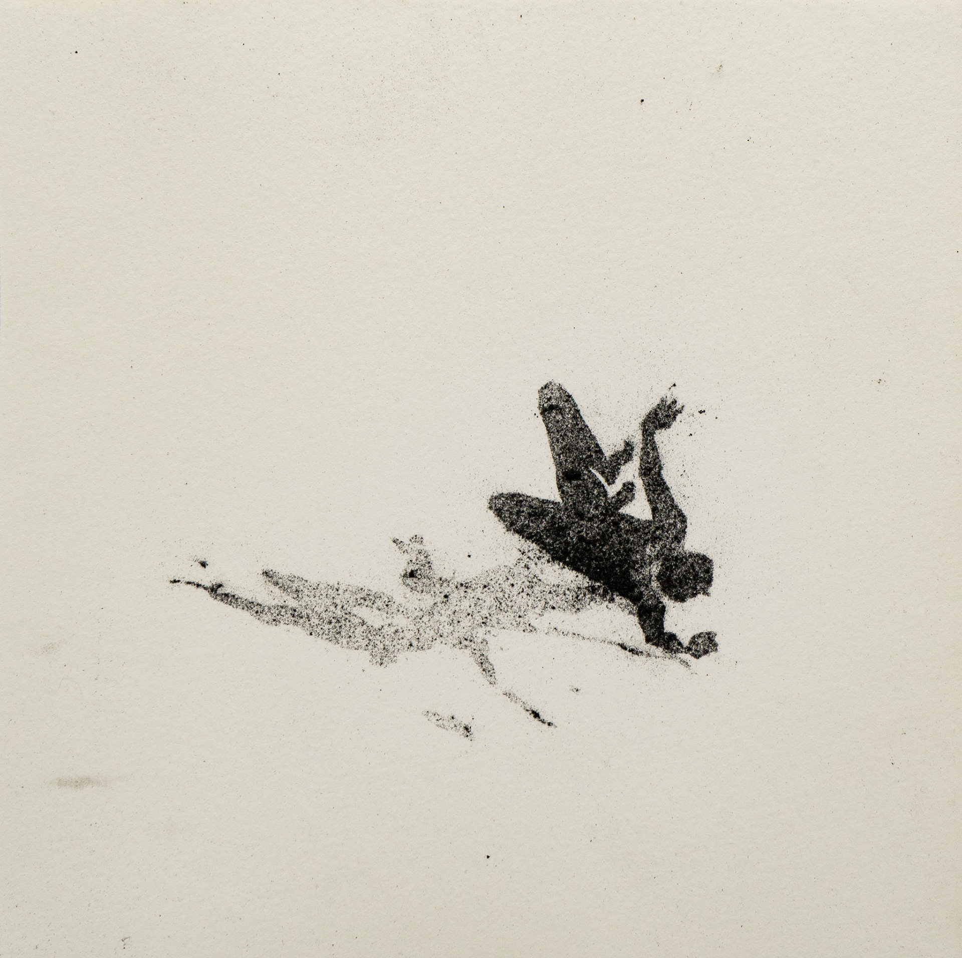 Untitled (31), graphite(powder) on paper, 23,4 x ± 23,4 cm, 2020